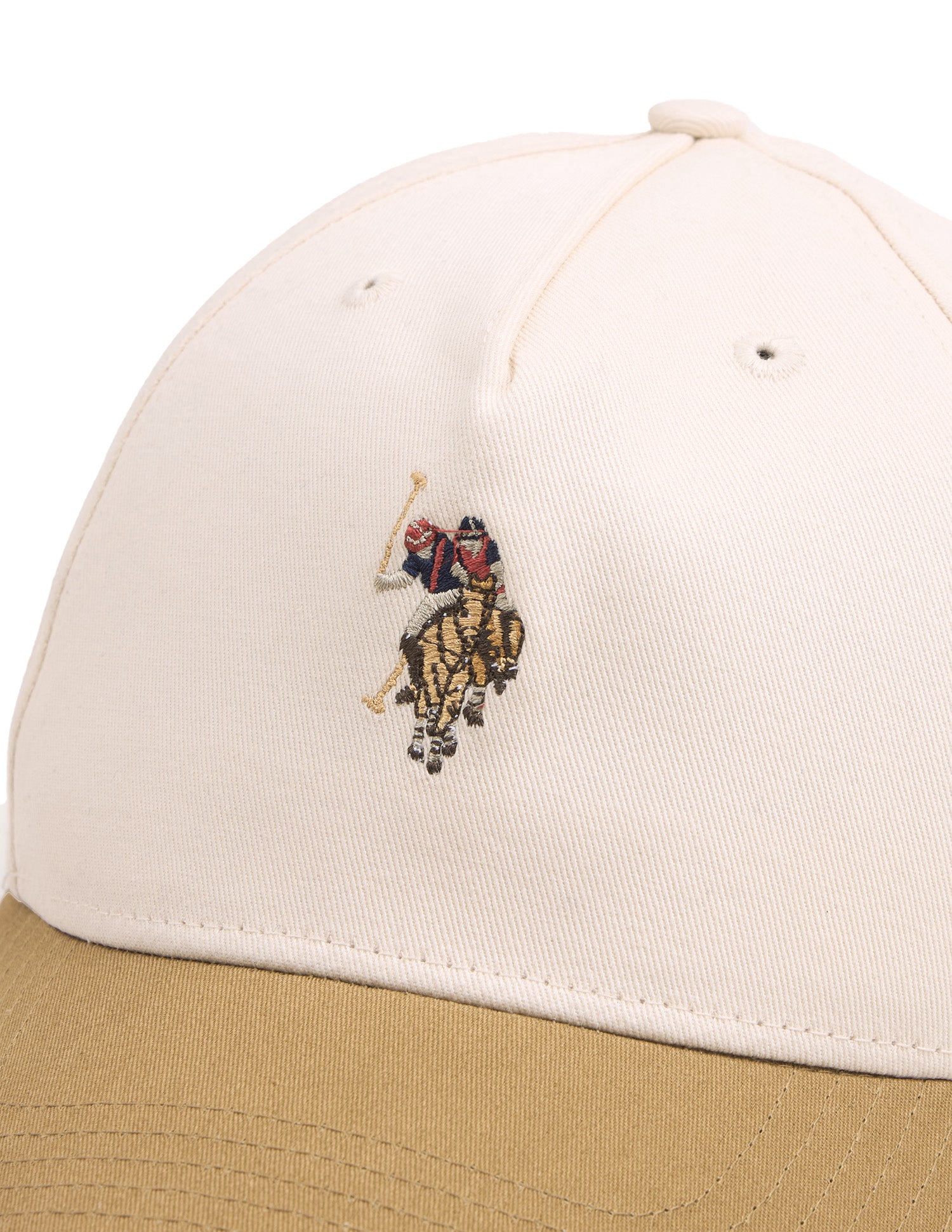Colour Blocked Twill Cap Ivory - U.S. Polo Assn. India | Large