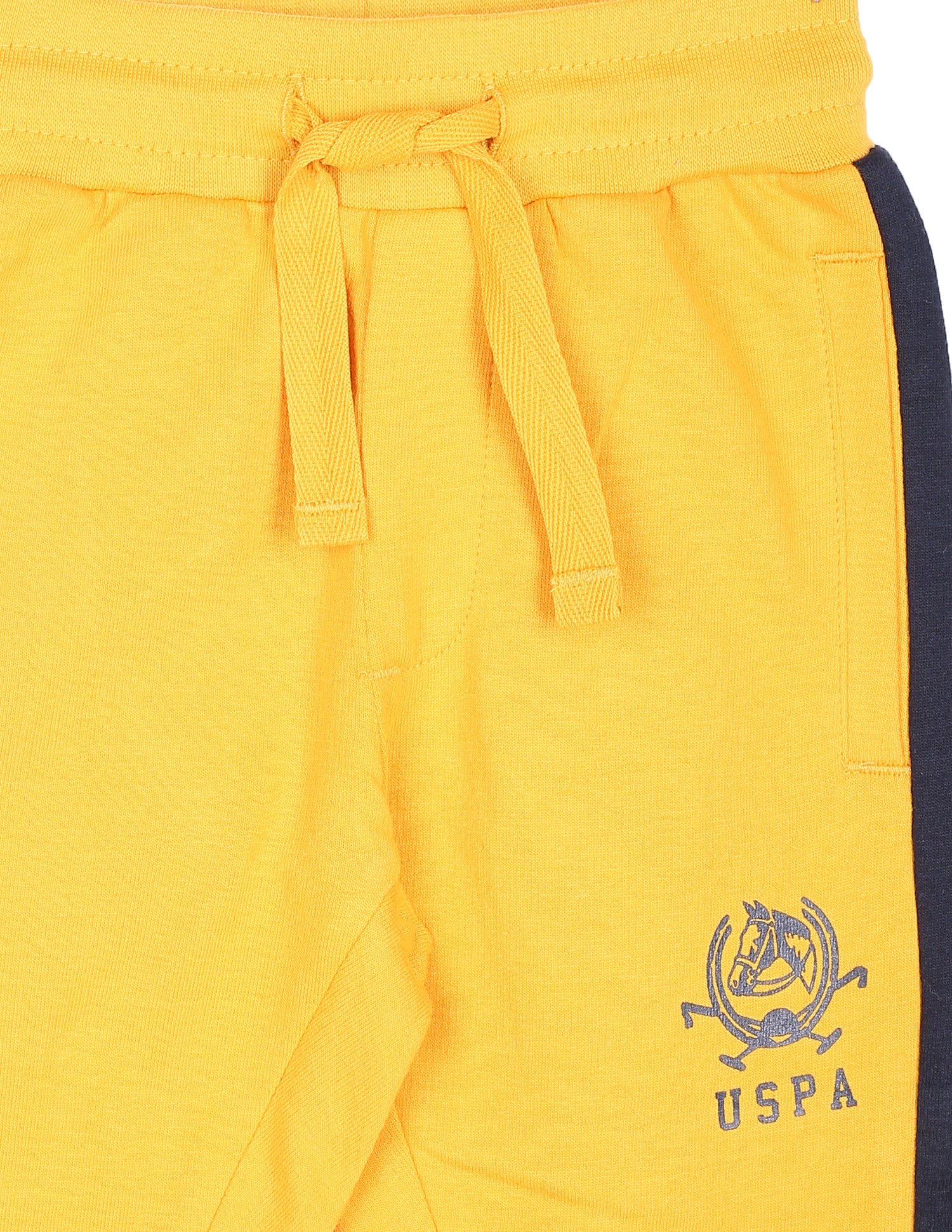 Boys Dark Yellow Elasticised Waist Brand Print Joggers Dark Yellow - U.S. POLO ASSN. | Large