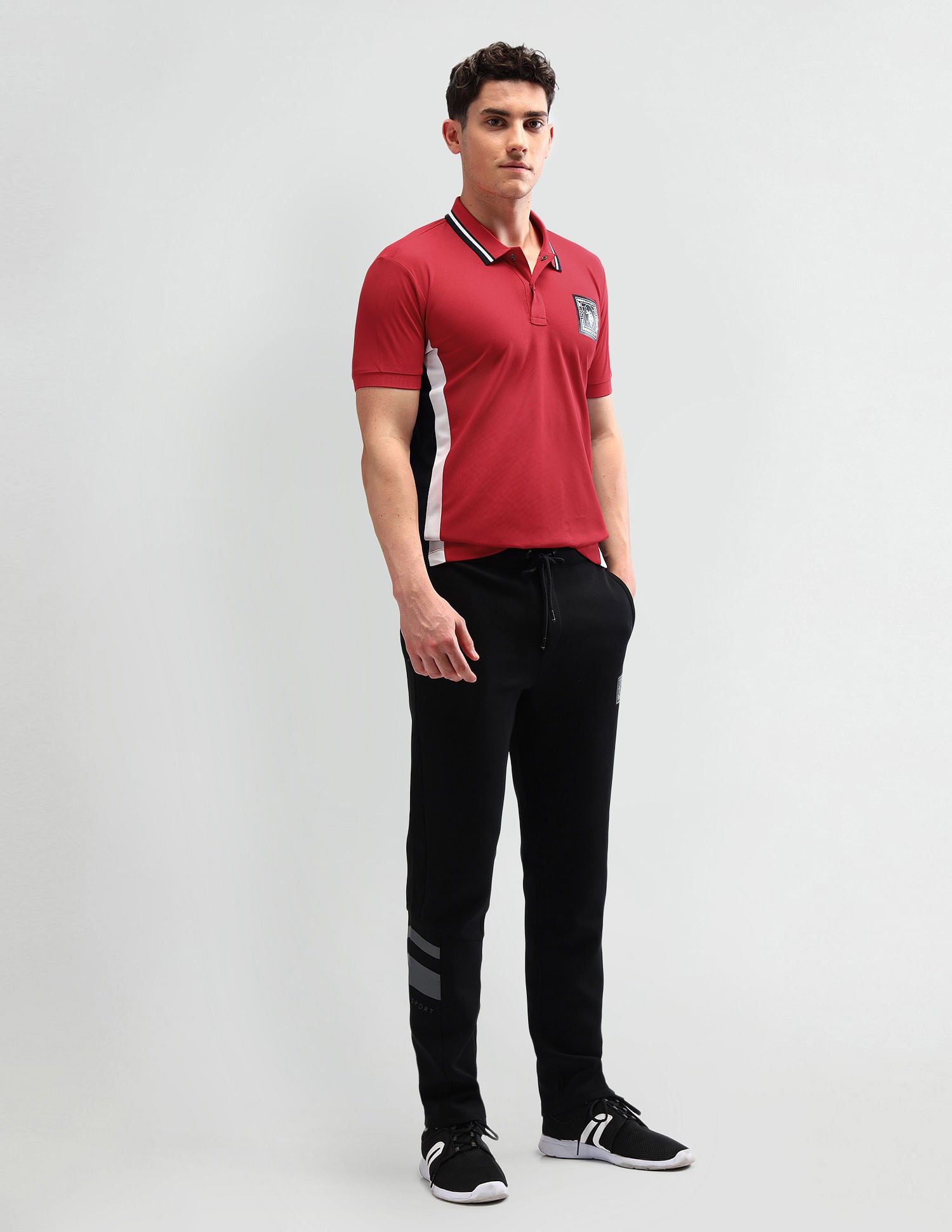 Slim Fit Solid Polo Shirt Red - U.S. Polo Assn. India | Large