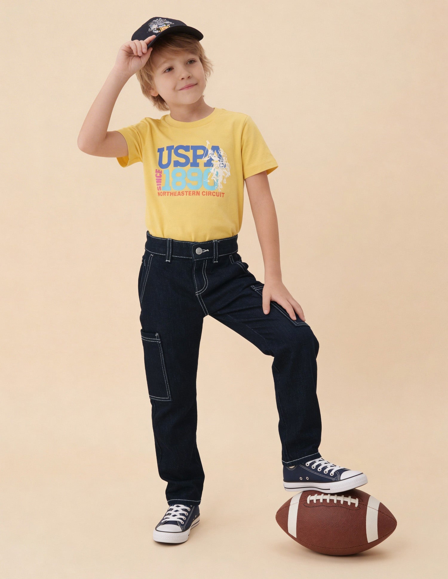 Relaxed Fit Blue Jeans Navy - U.S. Polo Assn. India | Large