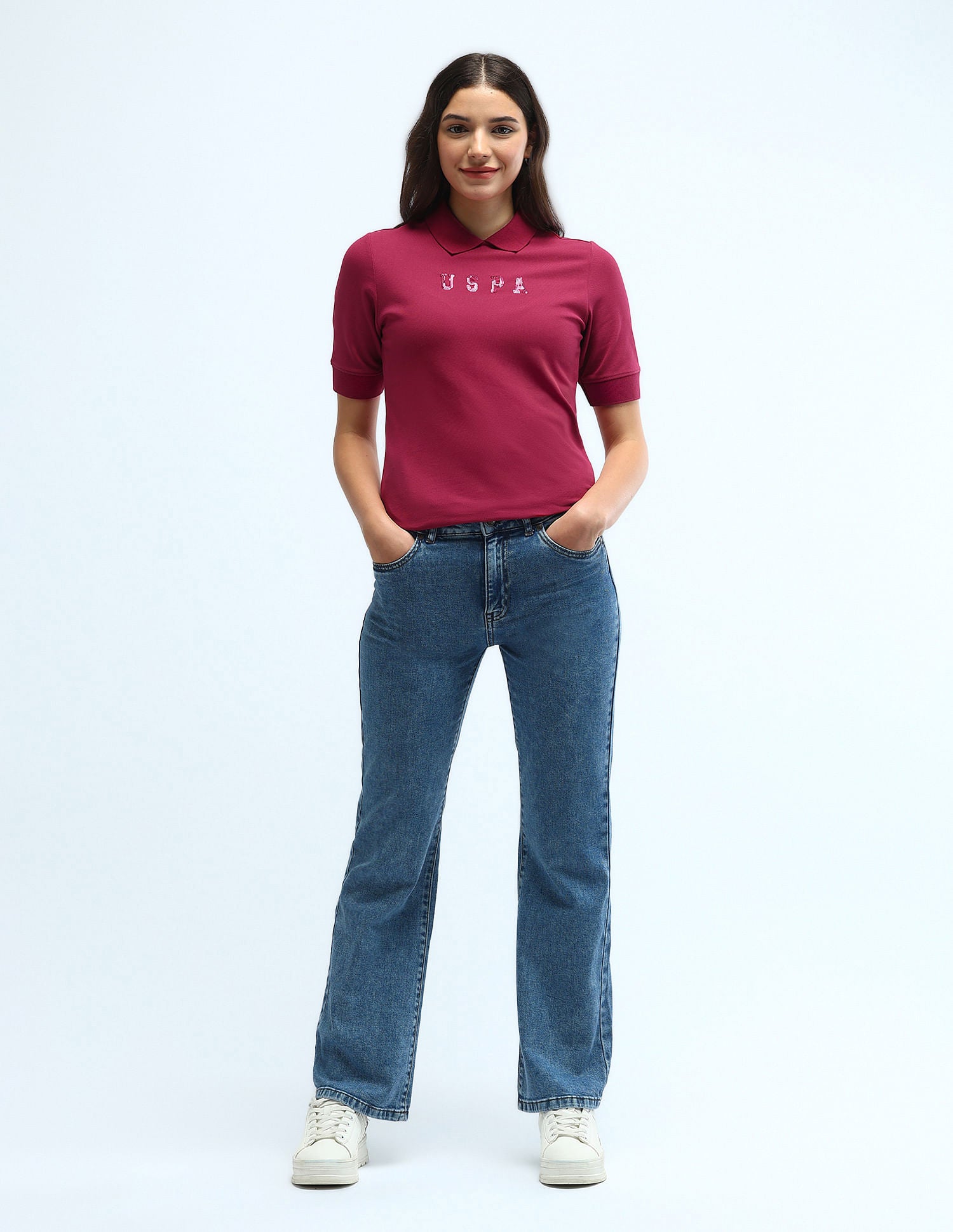 Brand Regular Fit Polo Shirt Dark Pink - U.S. POLO ASSN. | Large