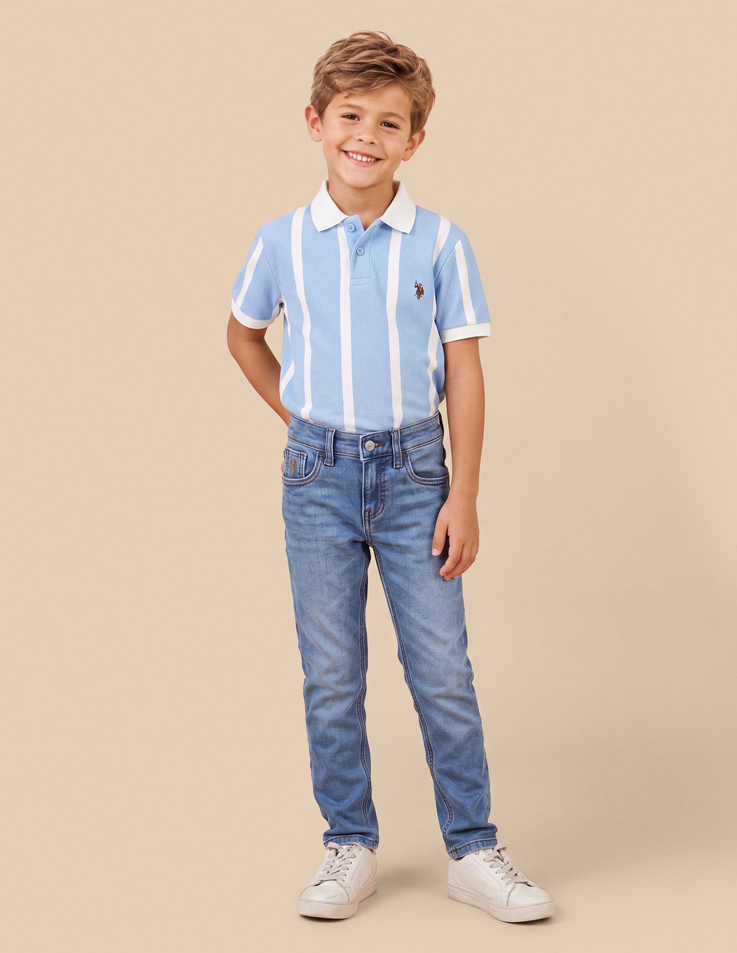Slim Fit Blue Jeans Light Blue - U.S. Polo Assn. India | Large