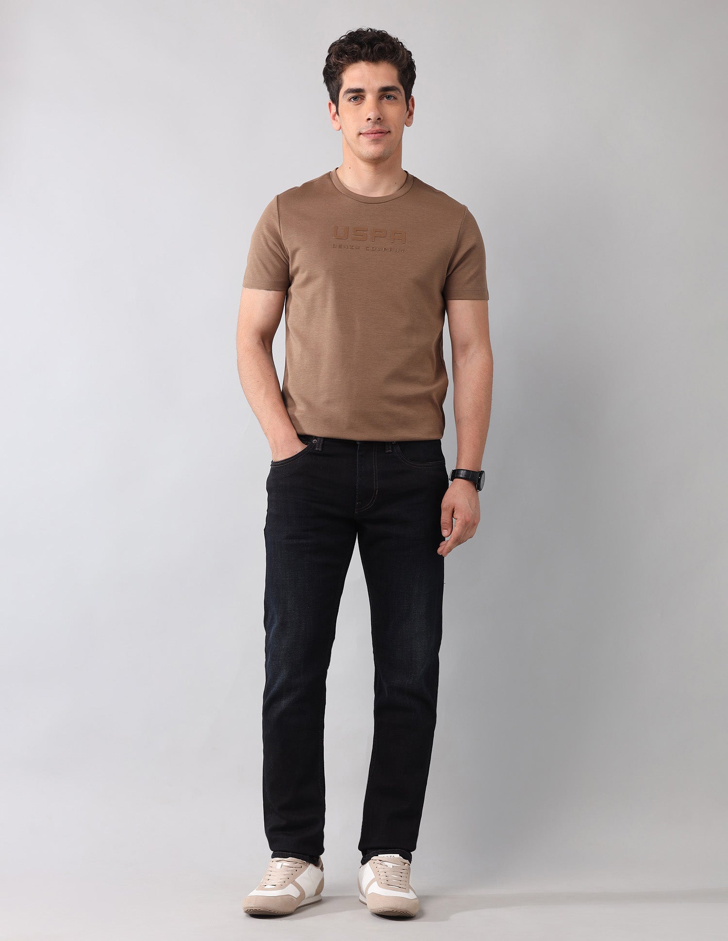 Brandon Slim Tapered Fit Vintage Jeans Dark Wash - U.S. Polo Assn. India | Large