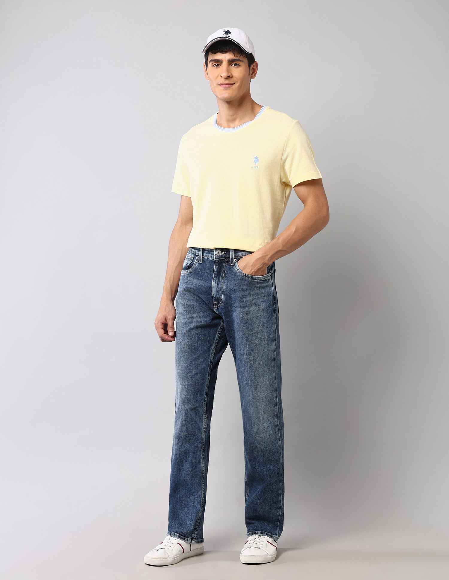 Connor Bootcut Fit Blue Vintage Jeans Medium Wash - U.S. Polo Assn. India | Large
