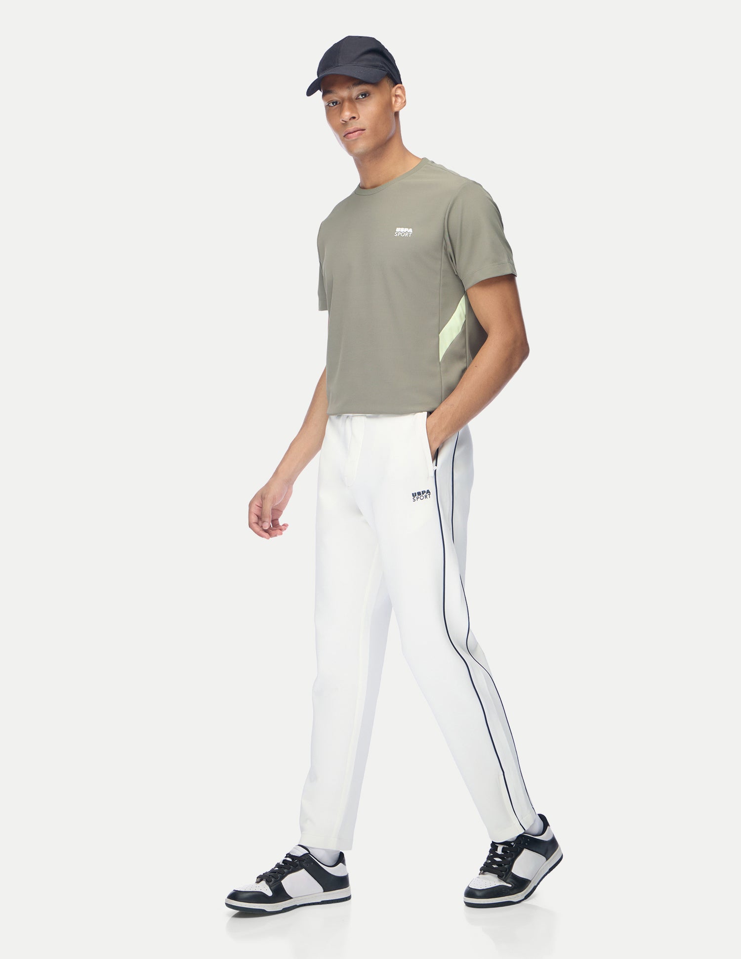 Solid Regular Fit Active T-Shirt Light Green - U.S. Polo Assn. India | Large