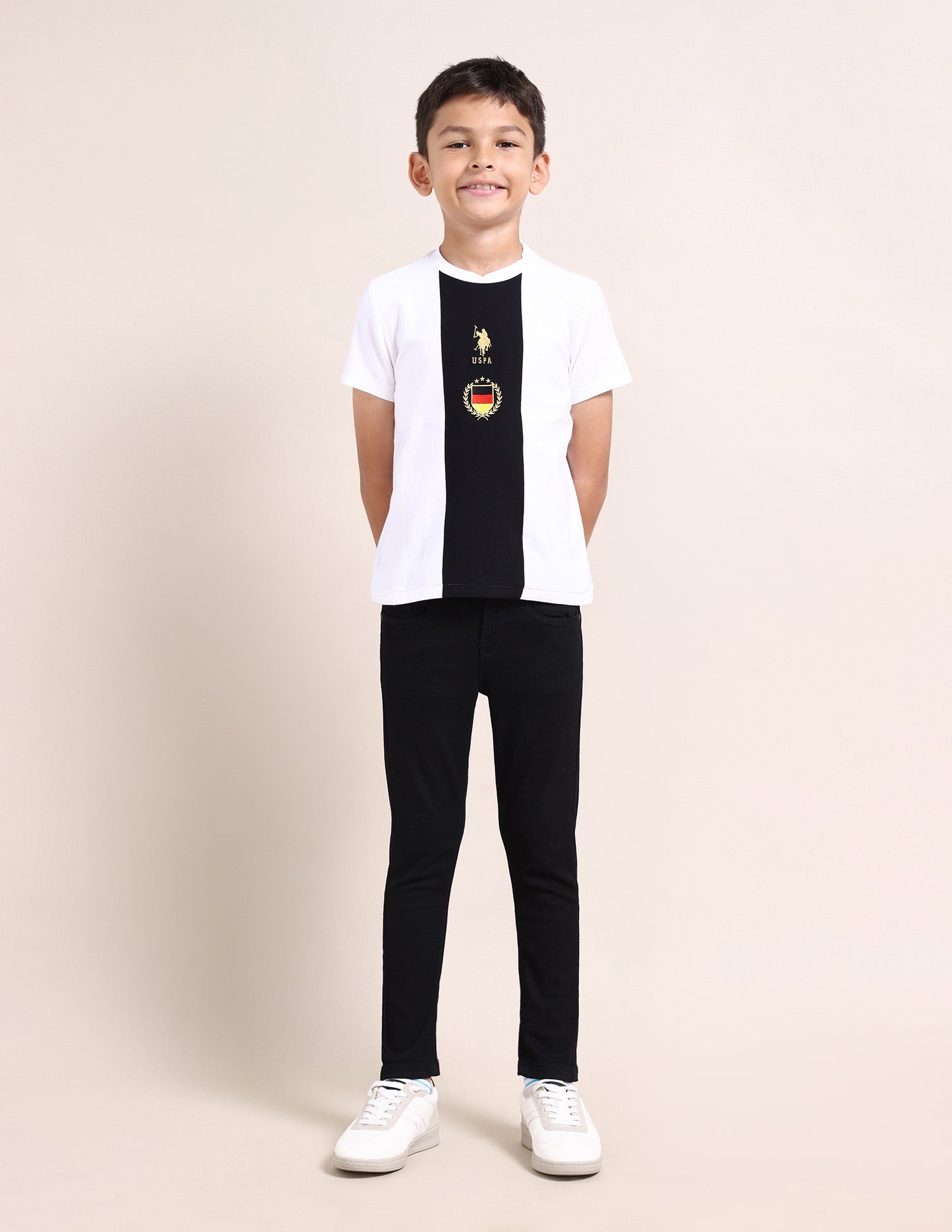 Boys Crew Neck Embroidered T-Shirt White - U.S. POLO ASSN. | Large