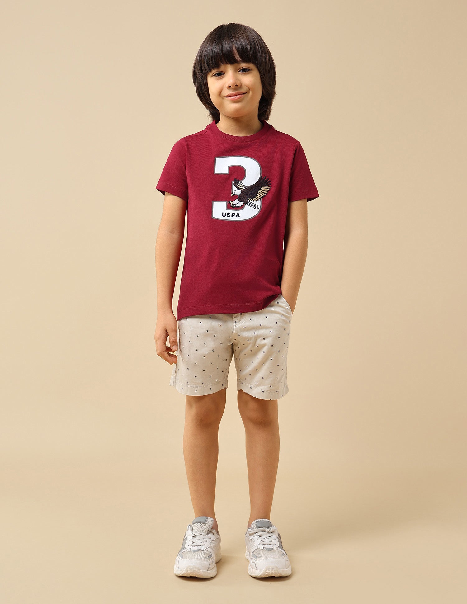 Boys Brand Appliqued Mini Me T-Shirt Red - U.S. POLO ASSN. | Large