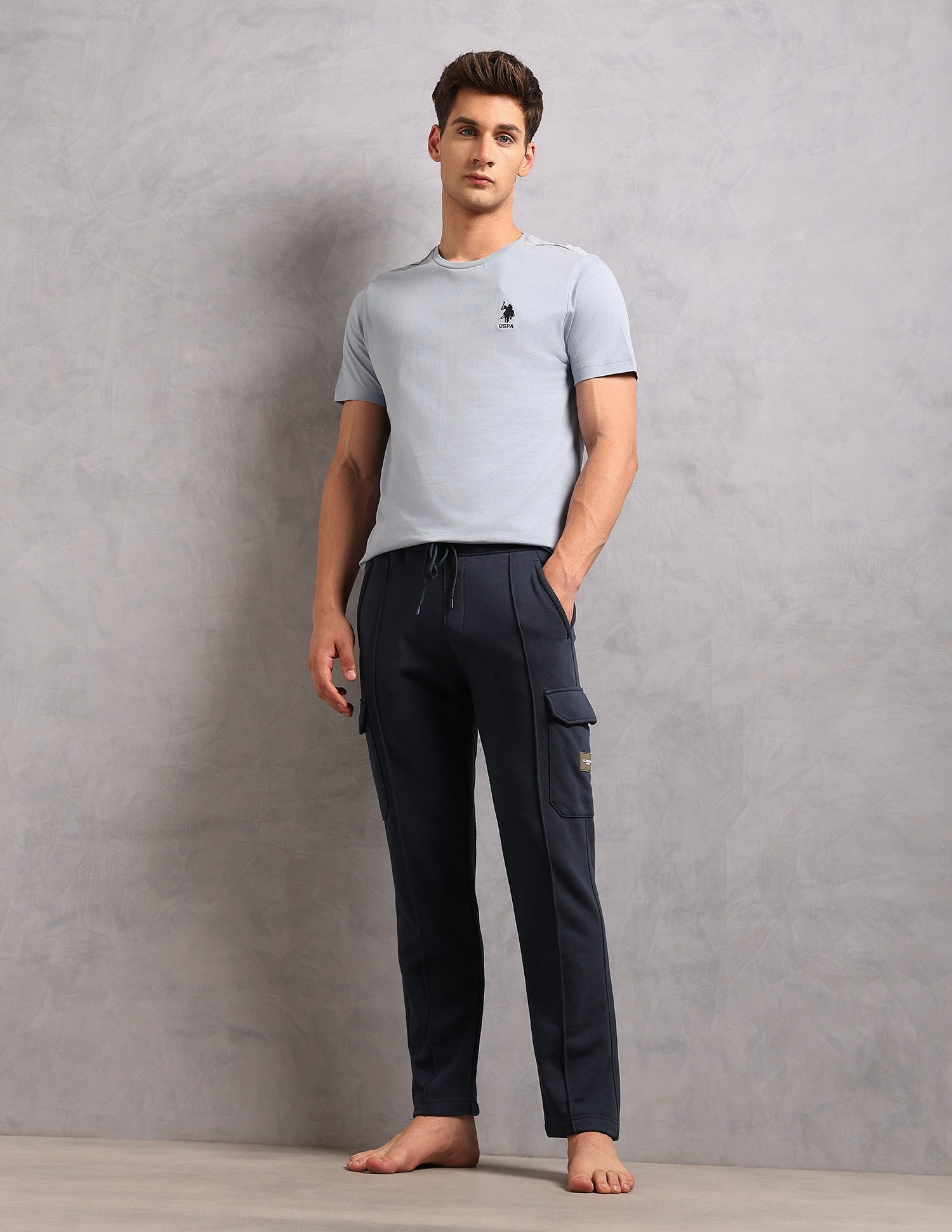 Comfort Fit Cotton OR005 Lounge Pants - Pack Of 1 Light Blue - U.S. POLO ASSN. | Large