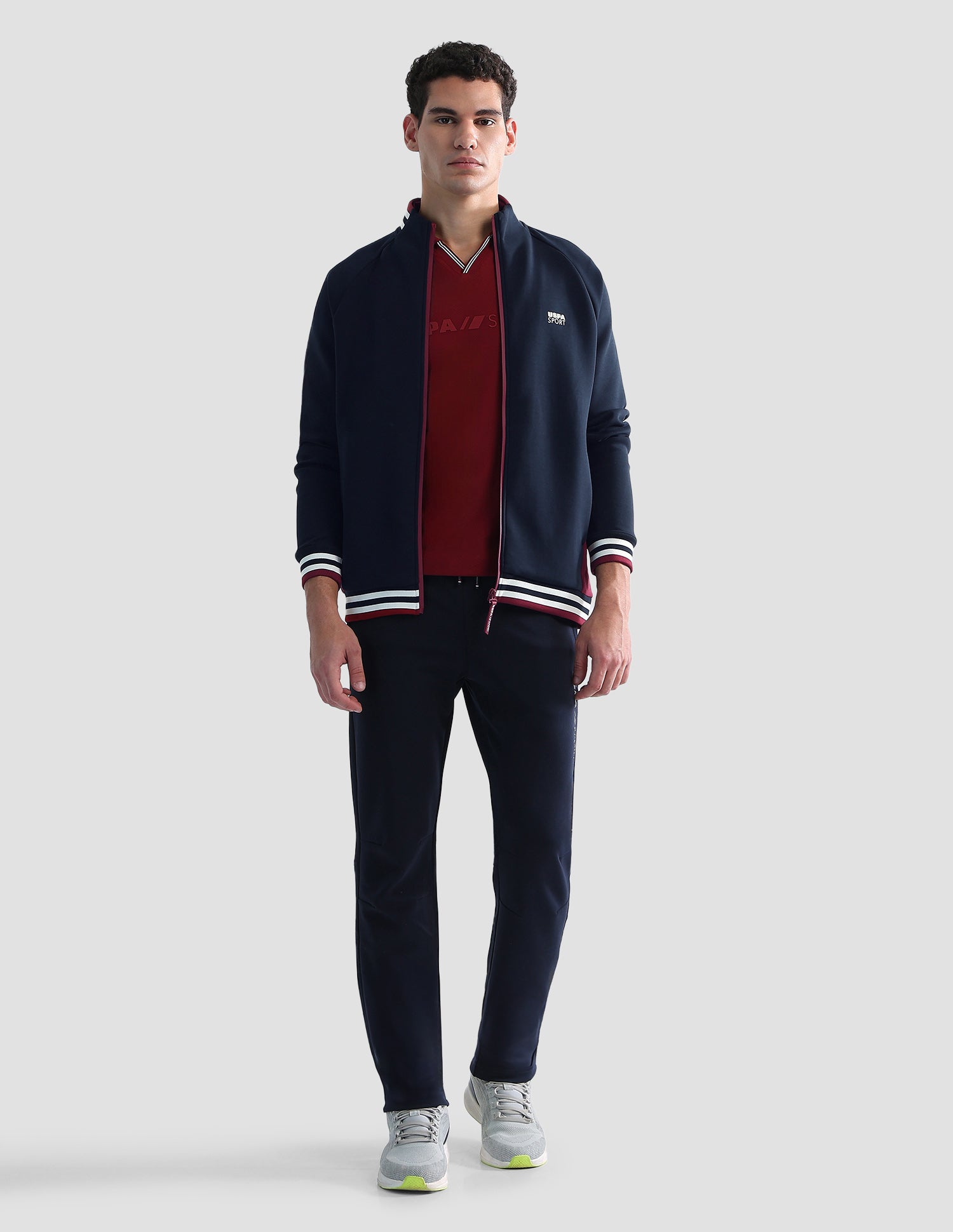 Regular Fit Solid Active Sweatshirt Navy - U.S. POLO ASSN. | Large