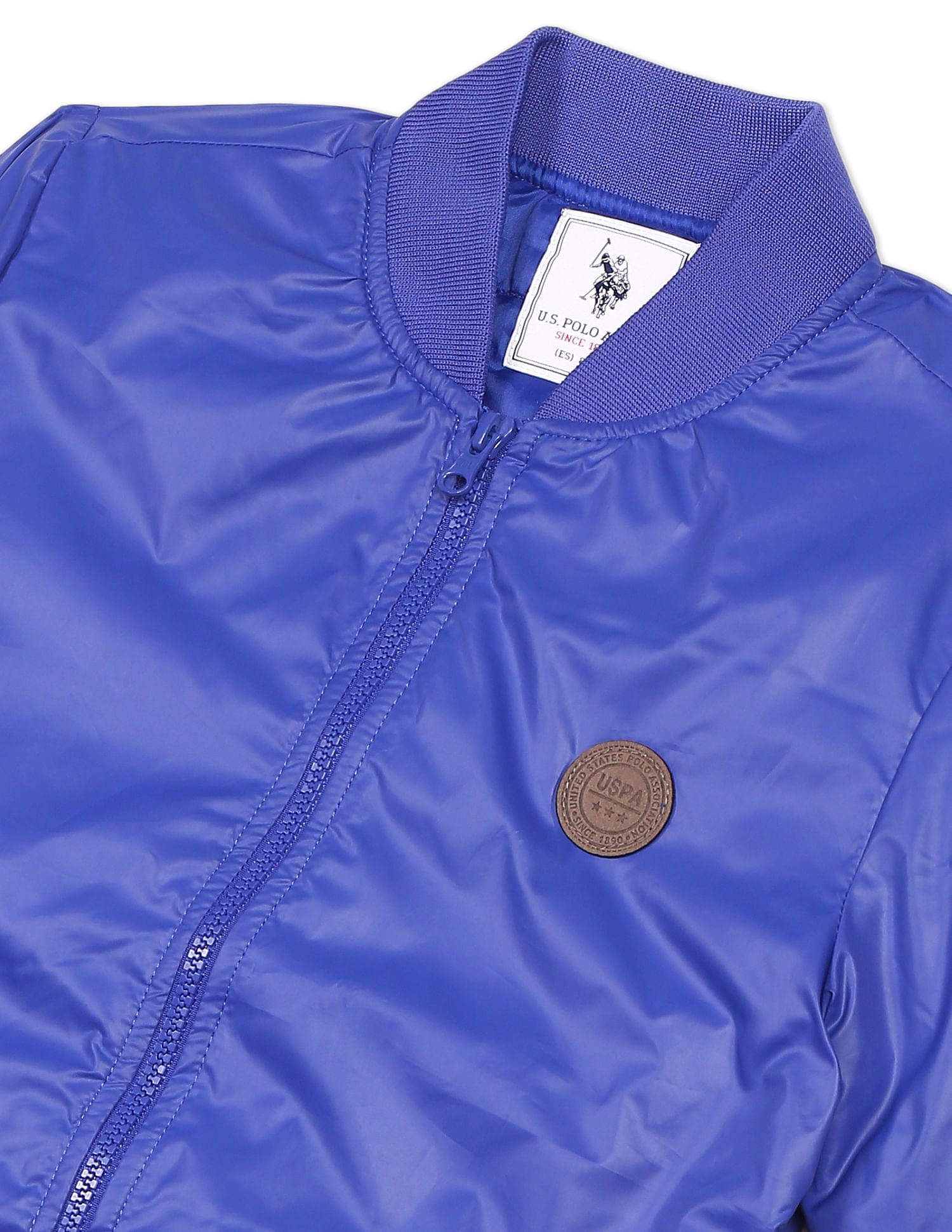 Solid Bomber Jacket Blue - U.S. Polo Assn. India | Large