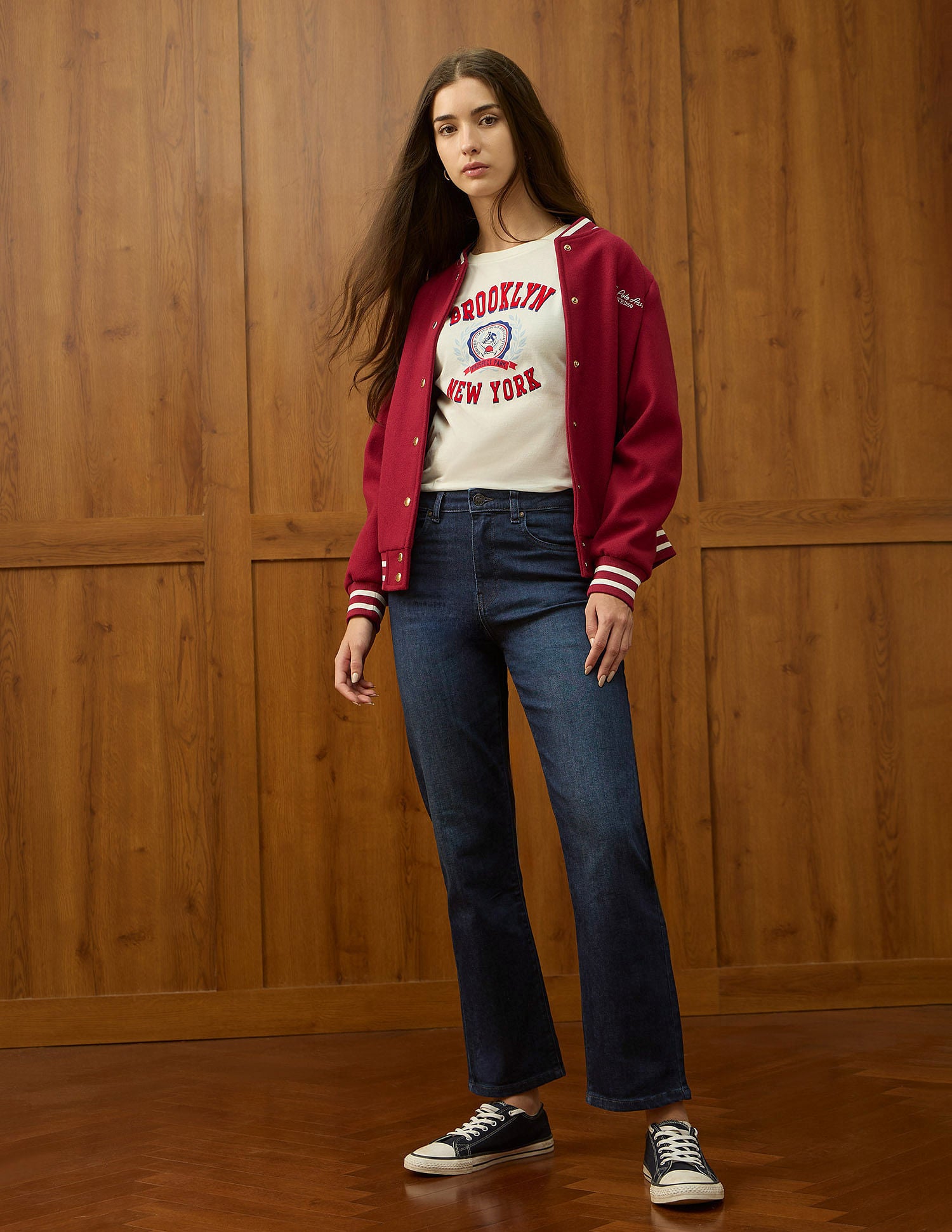 High Rise Straight Fit Jeans Dark Blue Tint - U.S. POLO ASSN. | Large