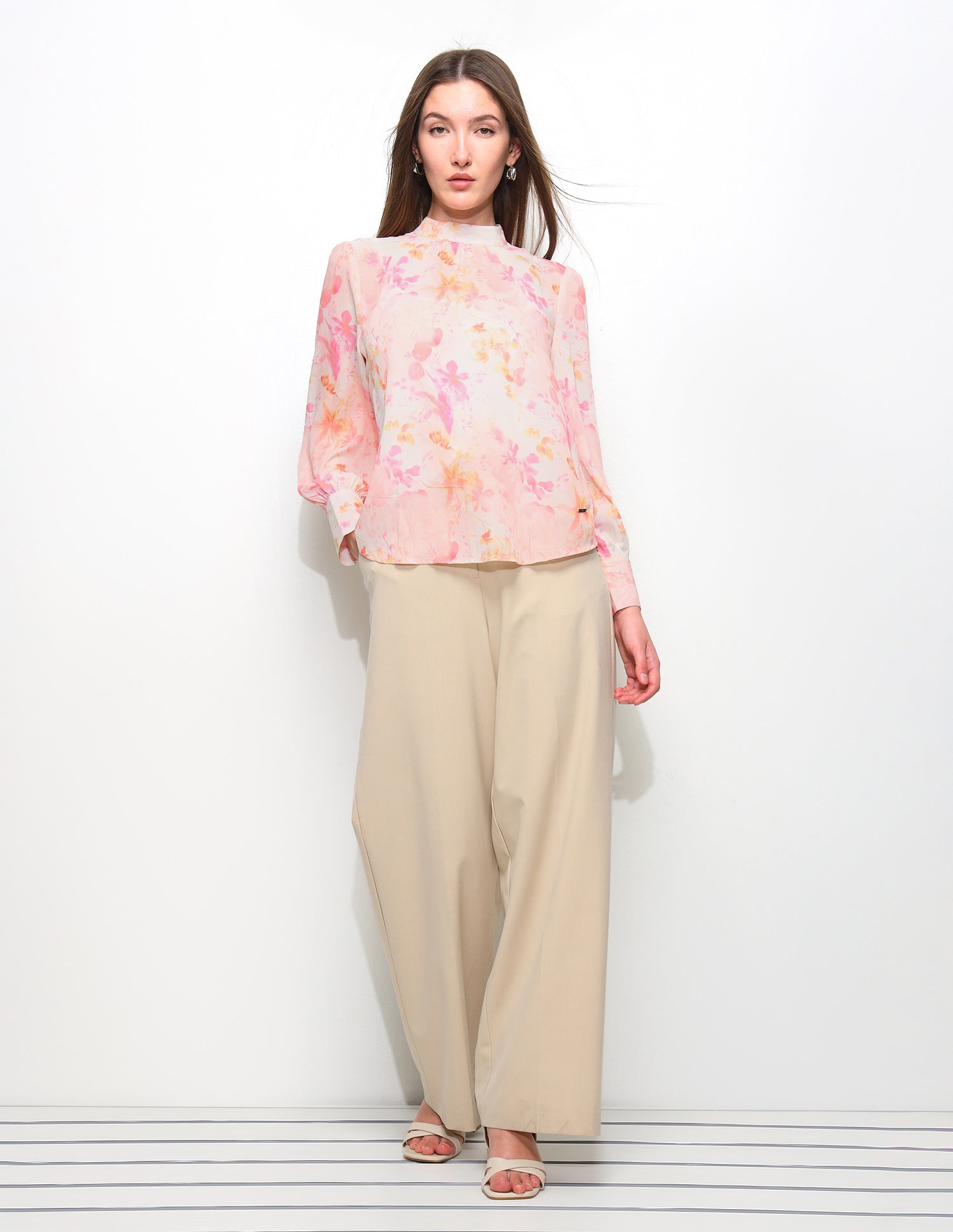 High Neck Floral Printed Top Pink - U.S. Polo Assn. India | Large