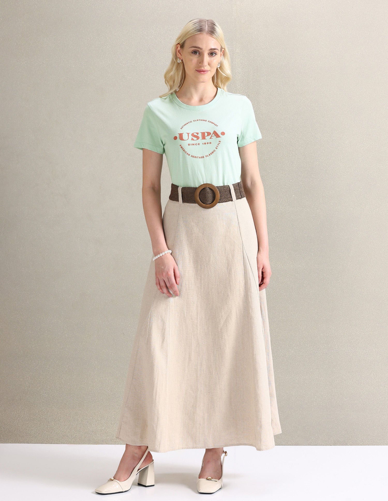 HD Print Regular Fit T-Shirt Mint - U.S. POLO ASSN. | Large