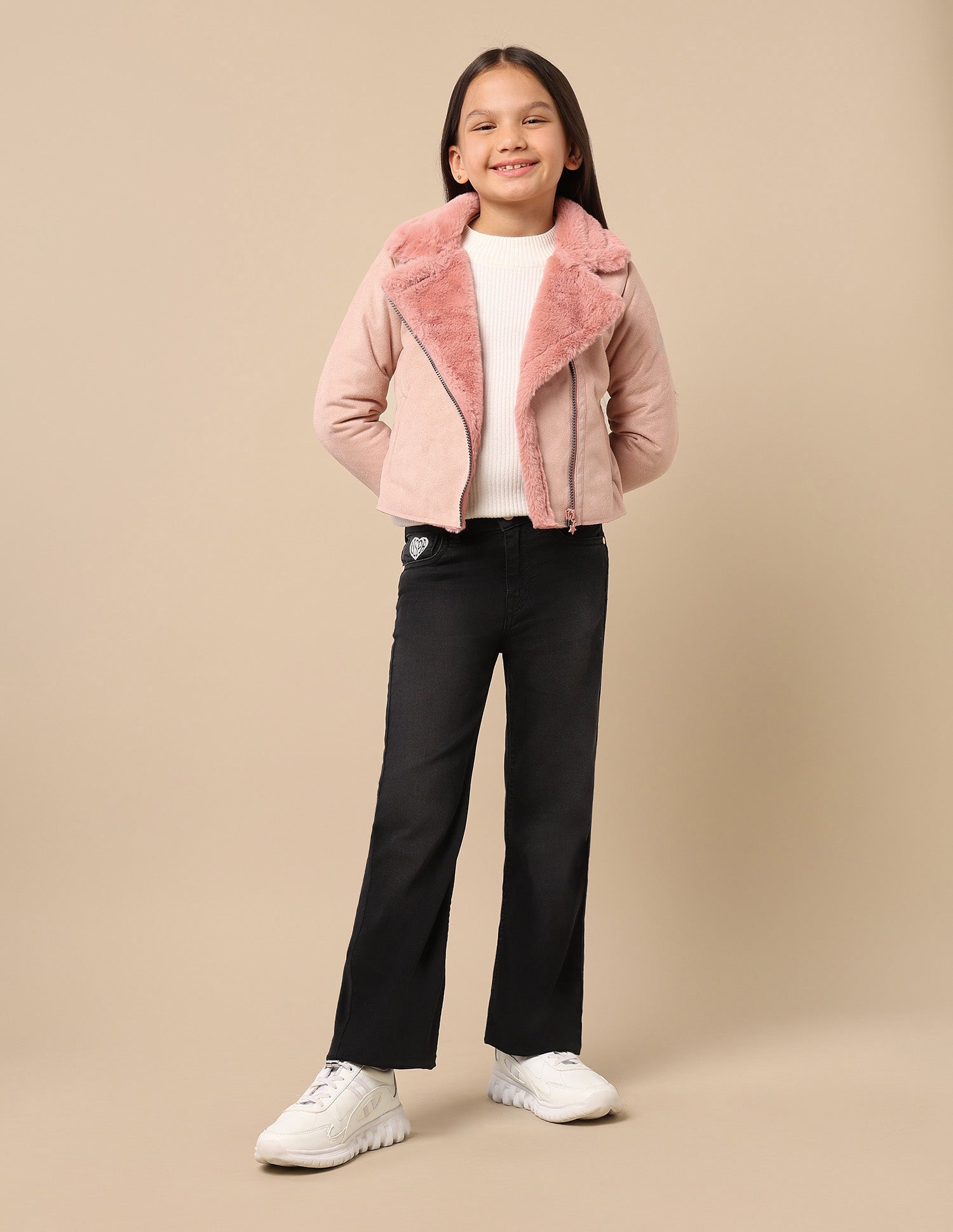 Faux Fur Lined Casual Jacket Light Pink - U.S. Polo Assn. India | Large