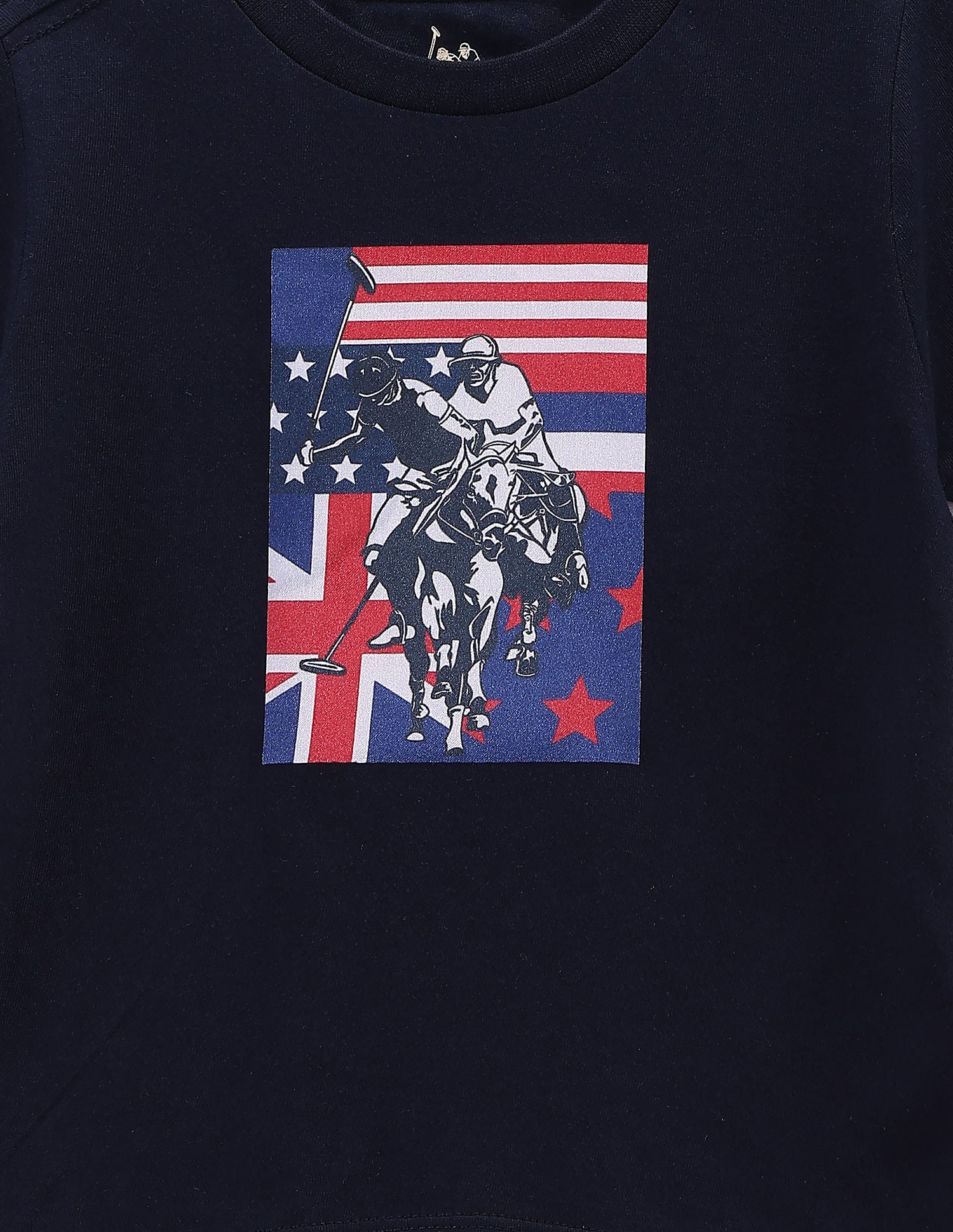Boys Cotton Brand Print T-Shirt Navy - U.S. POLO ASSN. | Large