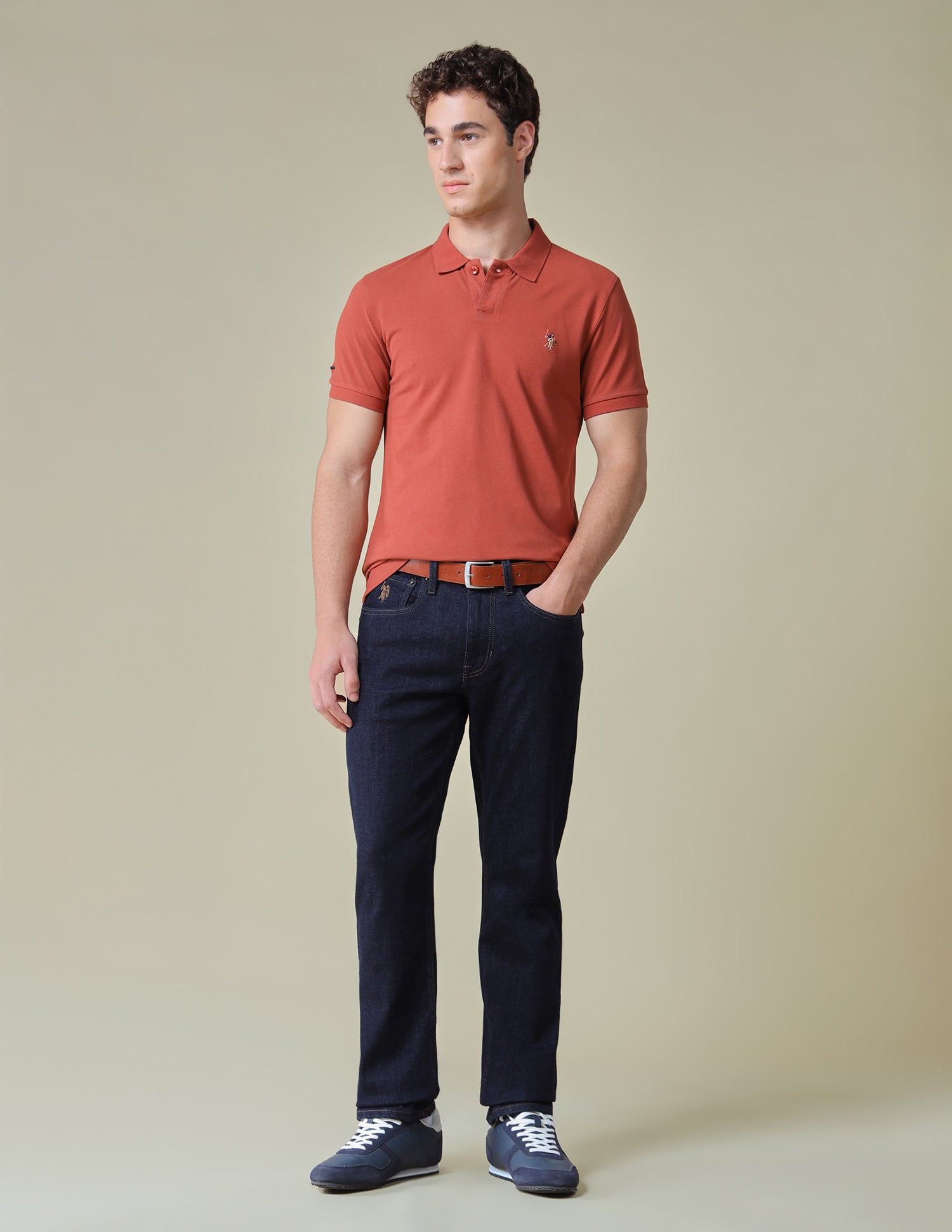 Harold Slim Straight Fit Blue Jeans Dark Blue - U.S. Polo Assn. India | Large