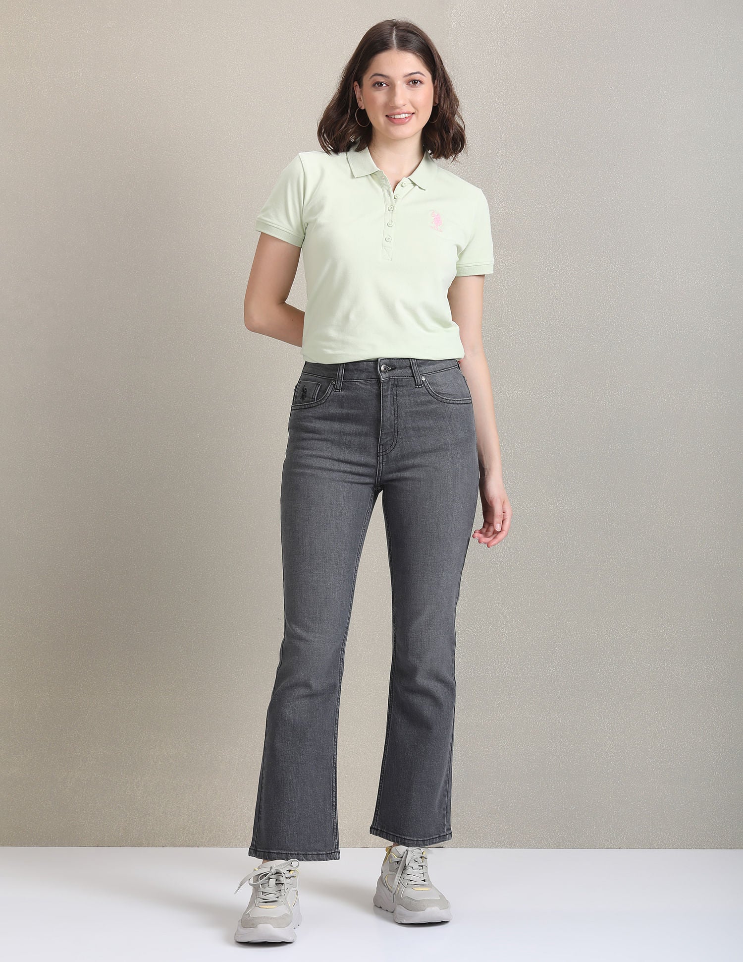 Boot Cut Fit Grey Jeans Grey - U.S. Polo Assn. India | Large