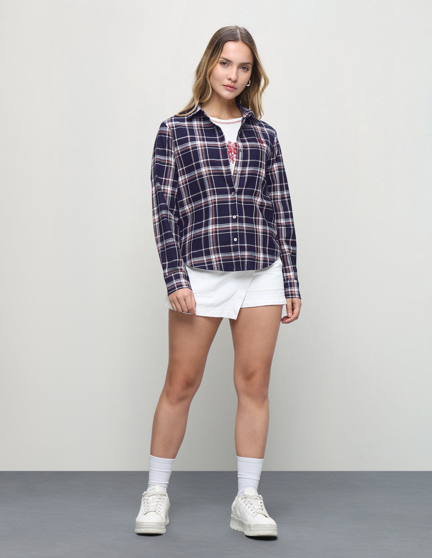 Plaid Checked Regular Fit Shirt Multicolour - U.S. Polo Assn. India | Large