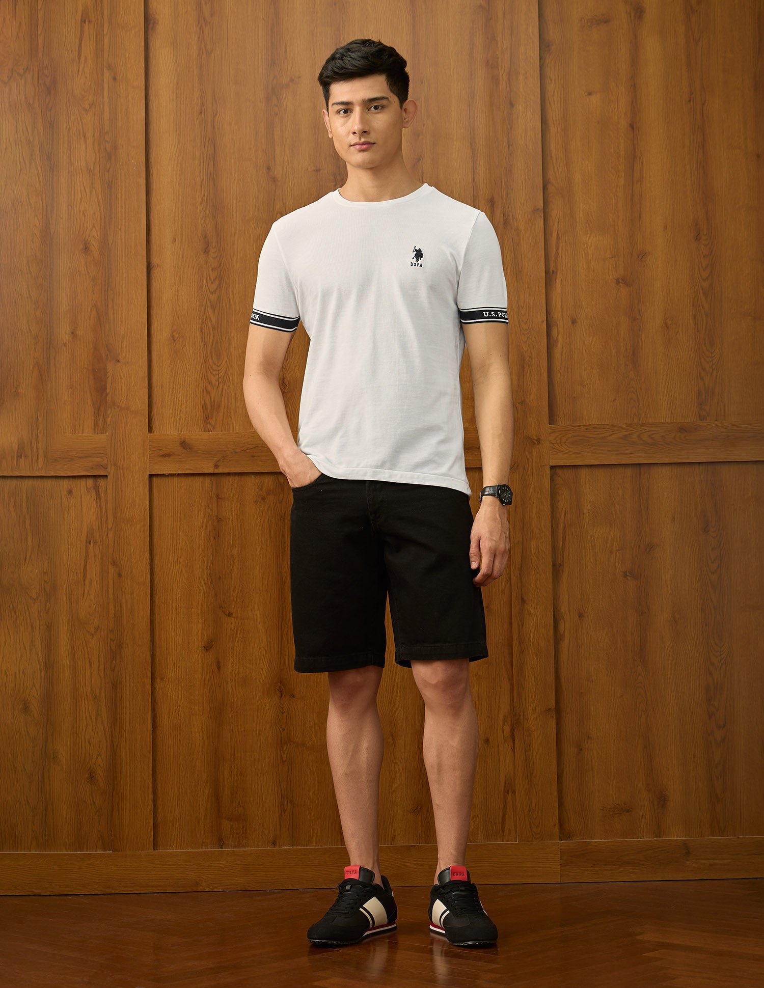 Pure Cotton Varsity T Shirt Off White - U.S. POLO ASSN. | Large