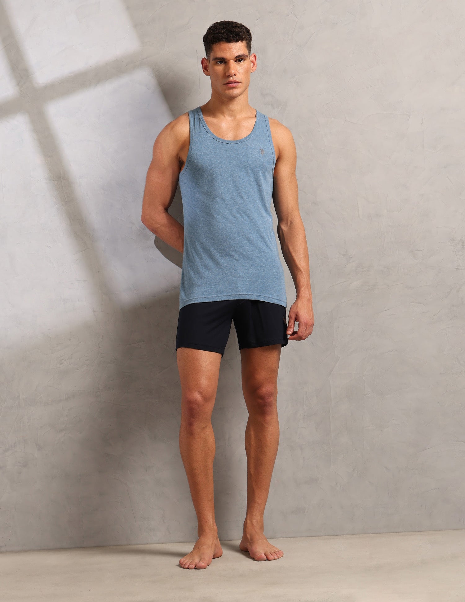 Heathered Comfort Fit PV004 Vest - Pack Of 1 Blue Melange - U.S. POLO ASSN. | Large