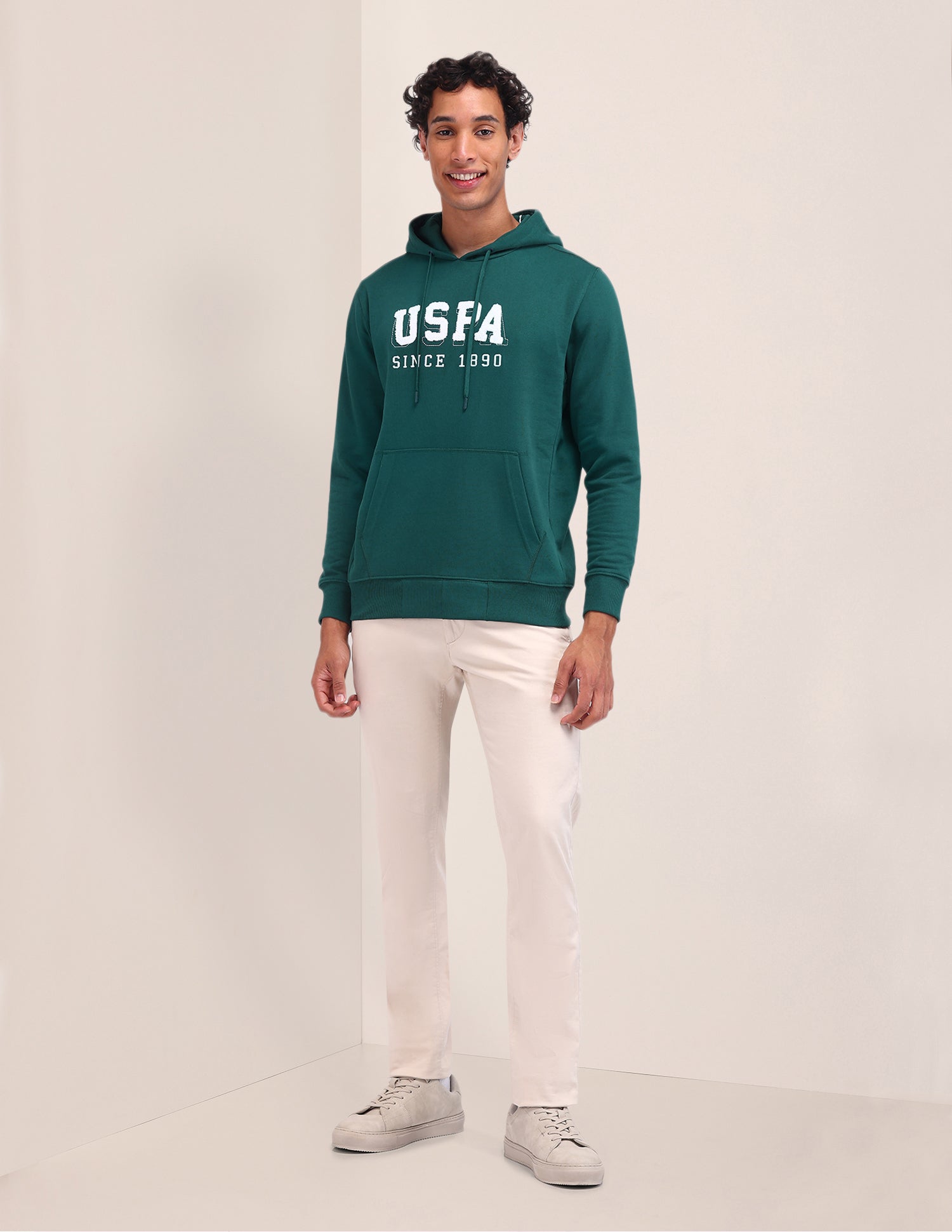 Brand Printed Regular Fit Sweatshirt Dark Green - U.S. POLO ASSN. | Large