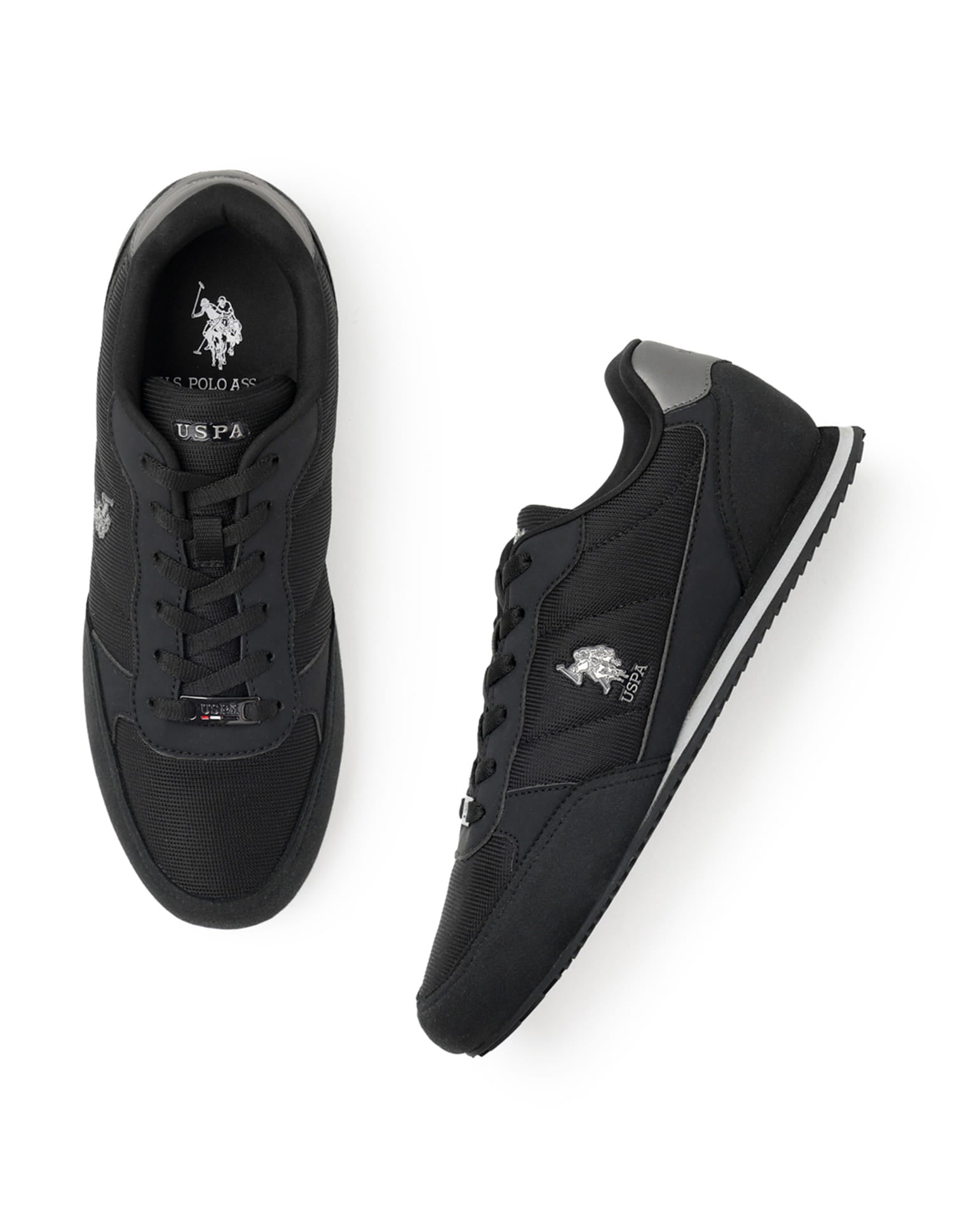 Men Eliza 2.0 Black Work Casuals Lace Up Shoes Black - U.S. Polo Assn. India | Large