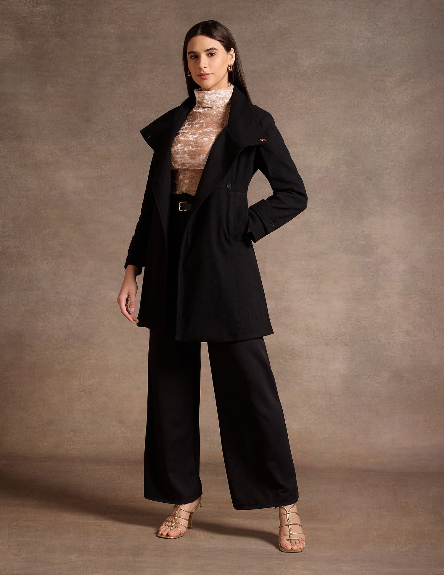 Double Breasted Felt Jacket Black - U.S. POLO ASSN. | Large