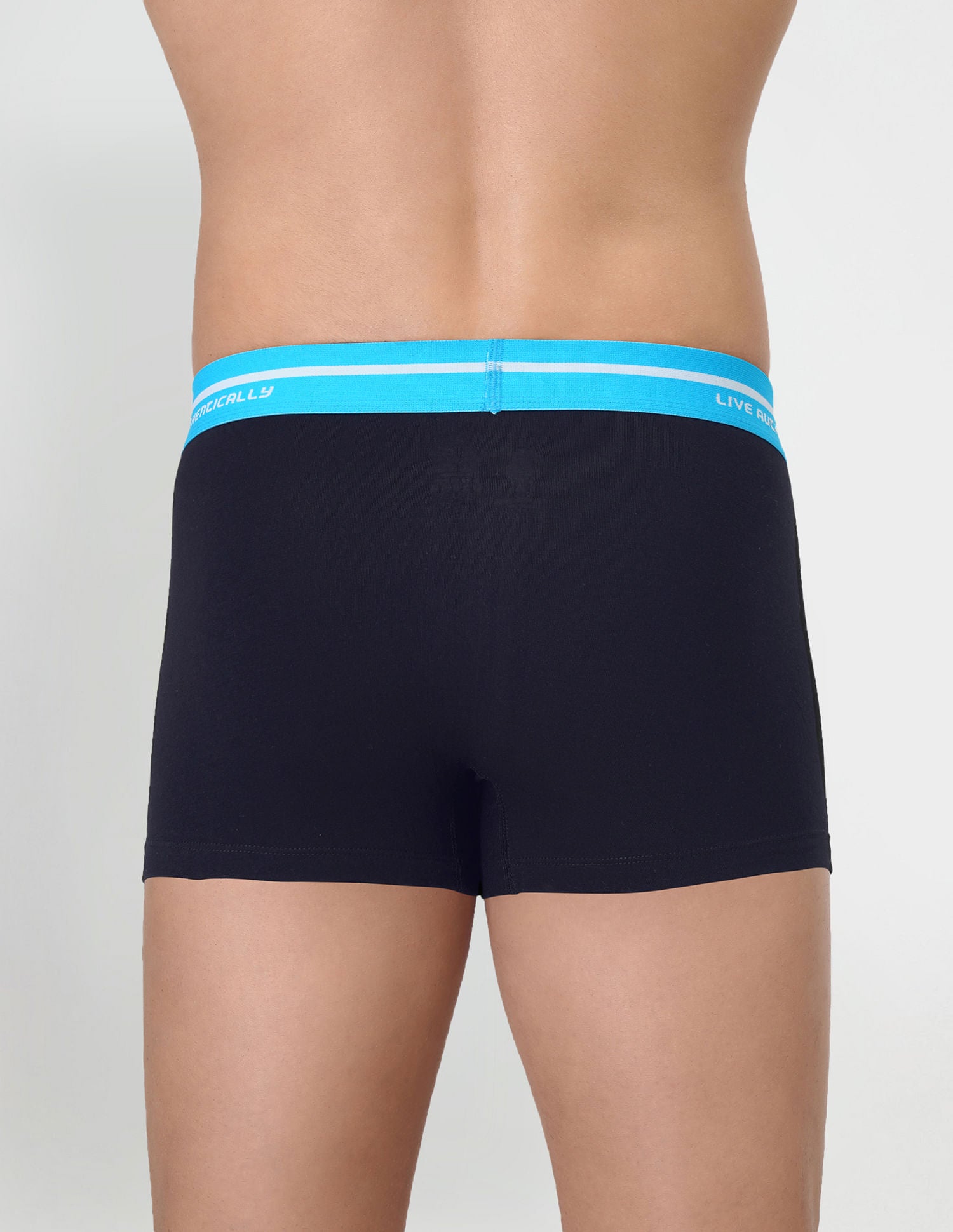 Logo Waistband Cotton Stretch IYAI Trunks - Pack Of 2 Grey and Navy - U.S. POLO ASSN. | Large