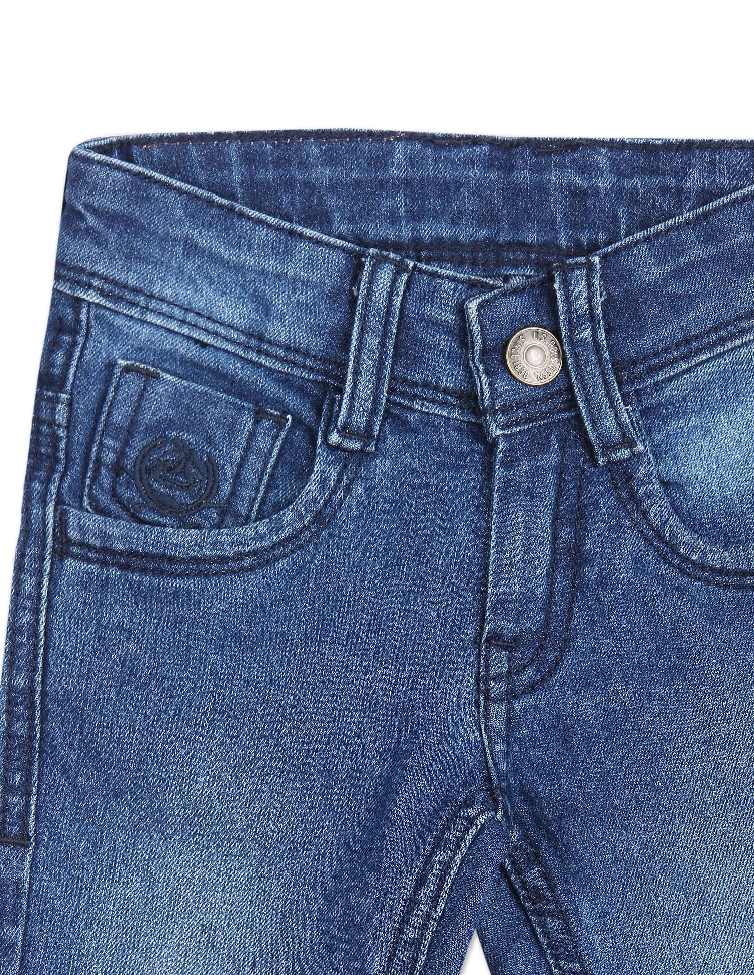 Boys Blue Skinny Fit Stone Wash Jeans Blue - U.S. Polo Assn. India | Large