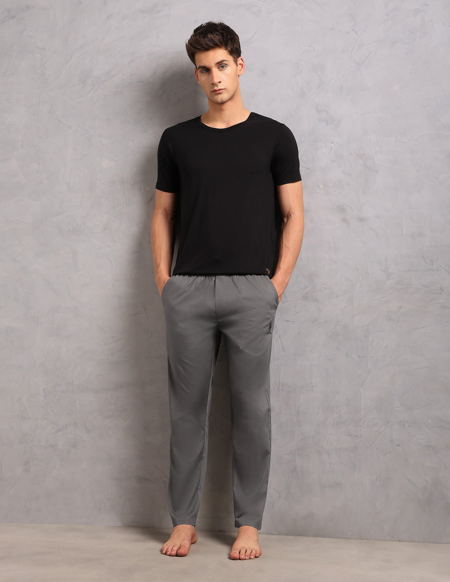 Cotton Stretch Breathable OELP9 Lounge Pants - Pack Of 1 Grey - U.S. POLO ASSN. | Large