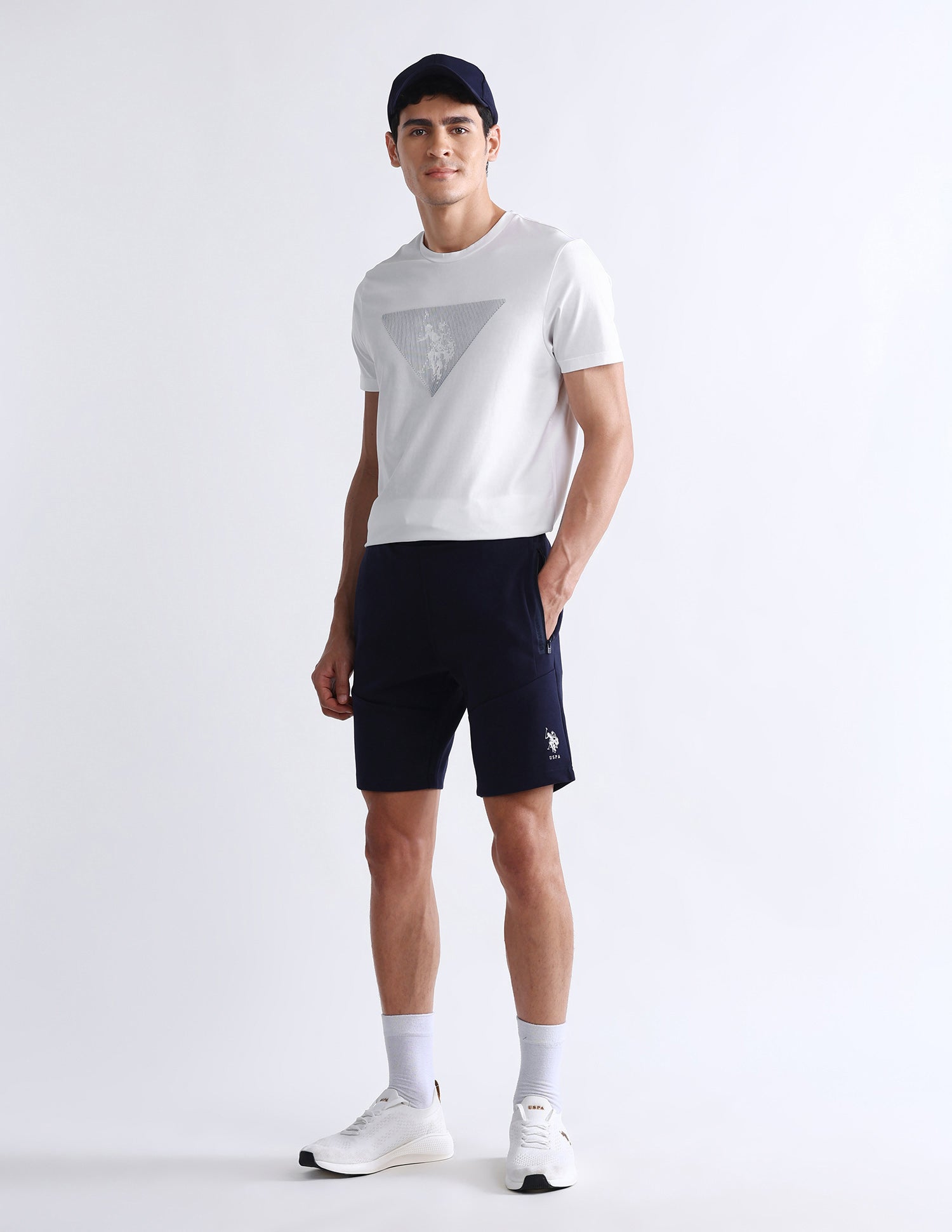 Brand Printed Slim Fit T-Shirt Off White - U.S. Polo Assn. India | Large