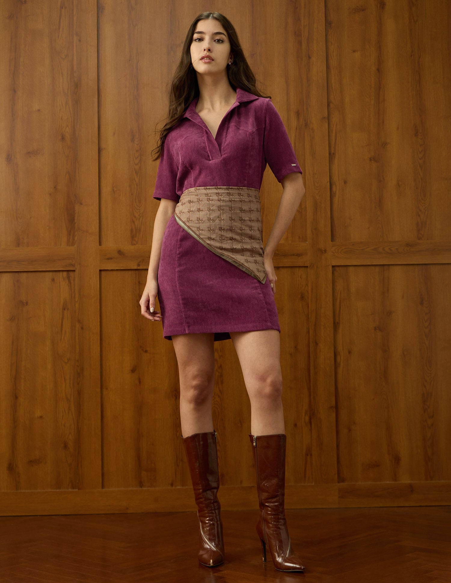 Denim Polo Collar Dress Pink - U.S. POLO ASSN. | Large