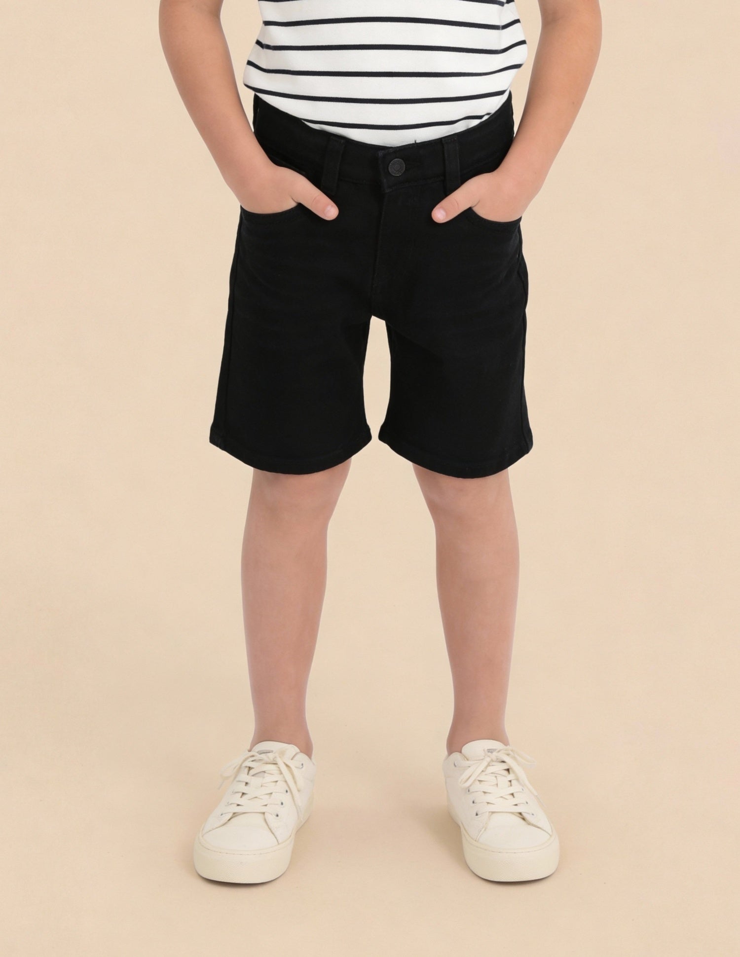 Boys Regular Fit Solid Shorts Black - U.S. Polo Assn. India | Large