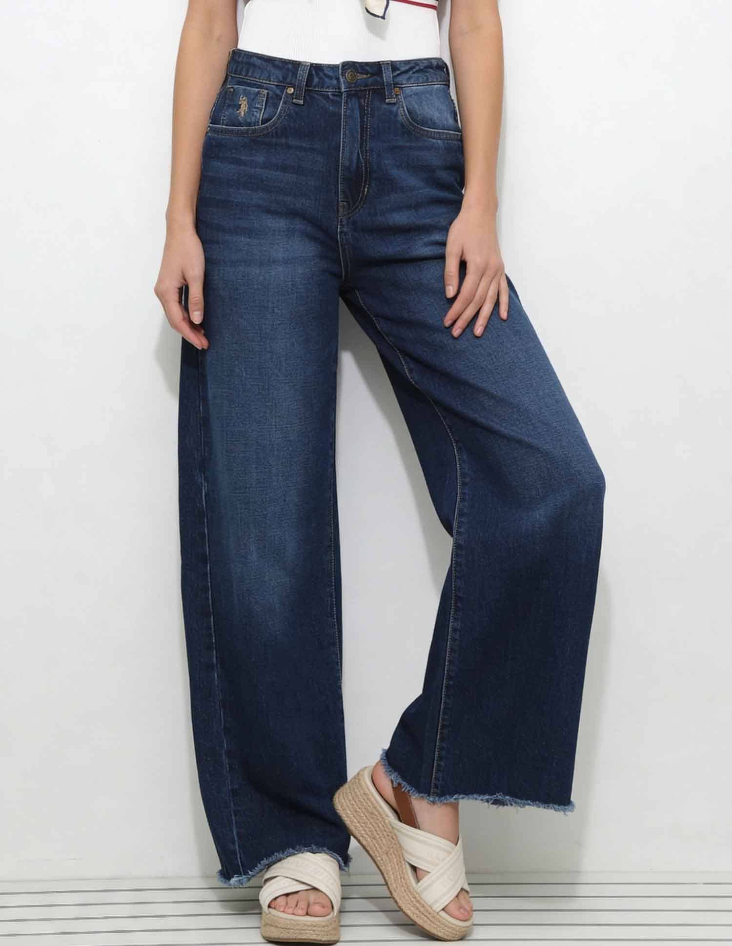 High Rise Flared Fit Jeans Blue - U.S. Polo Assn. India | Large