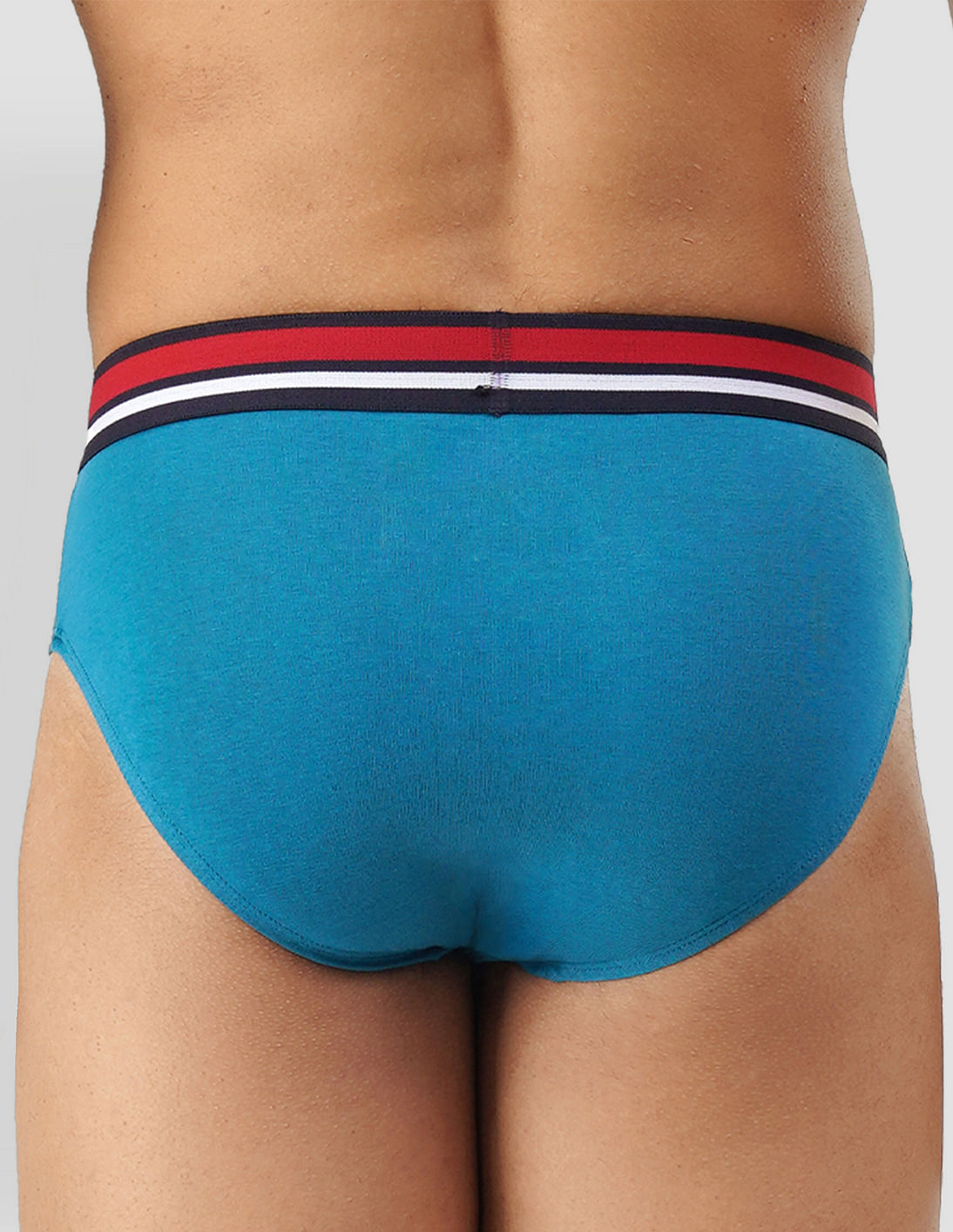 Branded Elasticised Waist Solid I006 Briefs - Pack Of 2 Blue - U.S. POLO ASSN. | Large