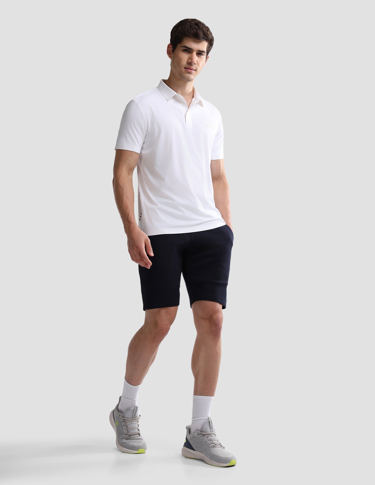 Solid Slim Fit Active Polo Shirt White - U.S. Polo Assn. India | Large