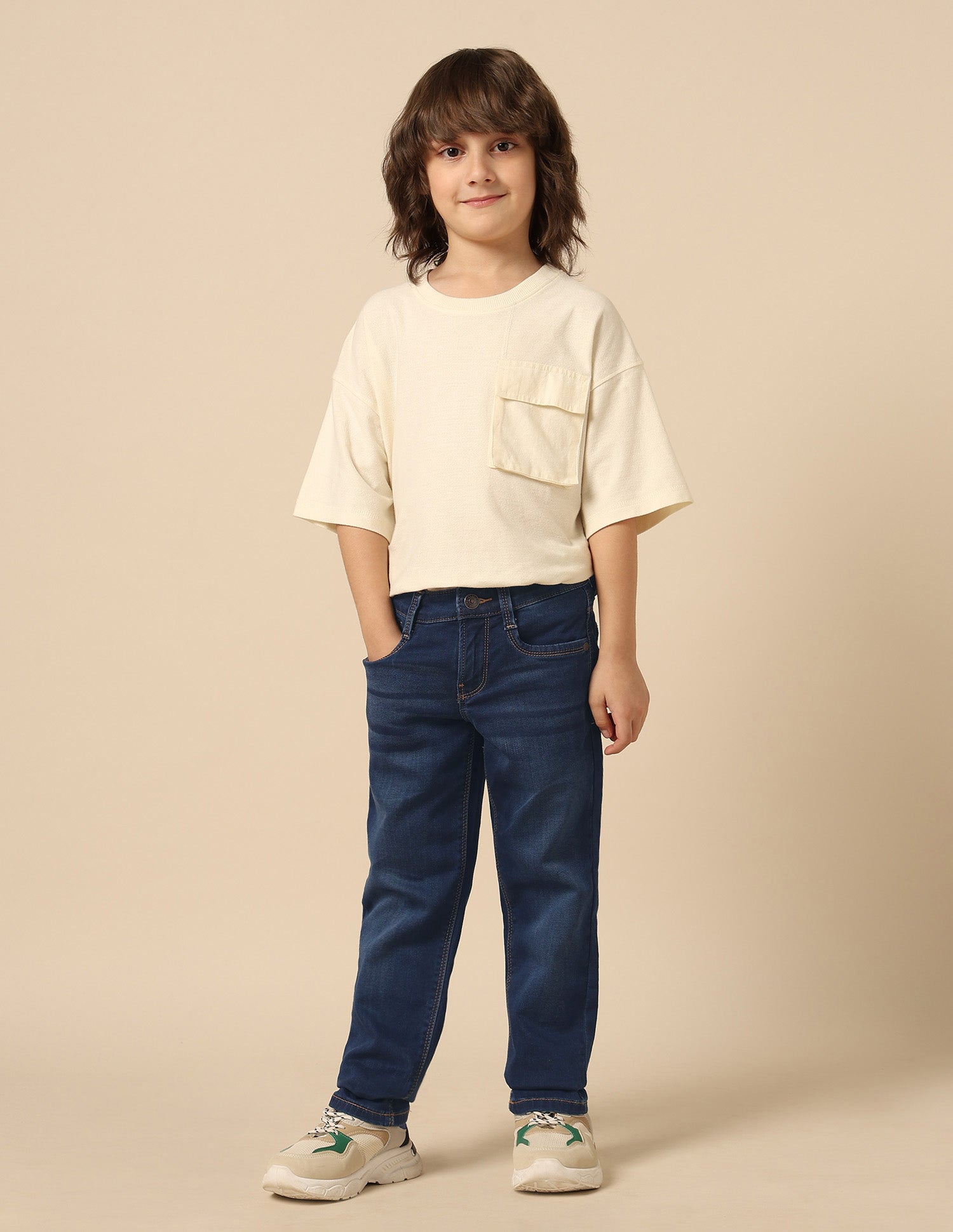 Boys Slim Fit Mid Rise Jeans Medium Wash - U.S. POLO ASSN. | Large