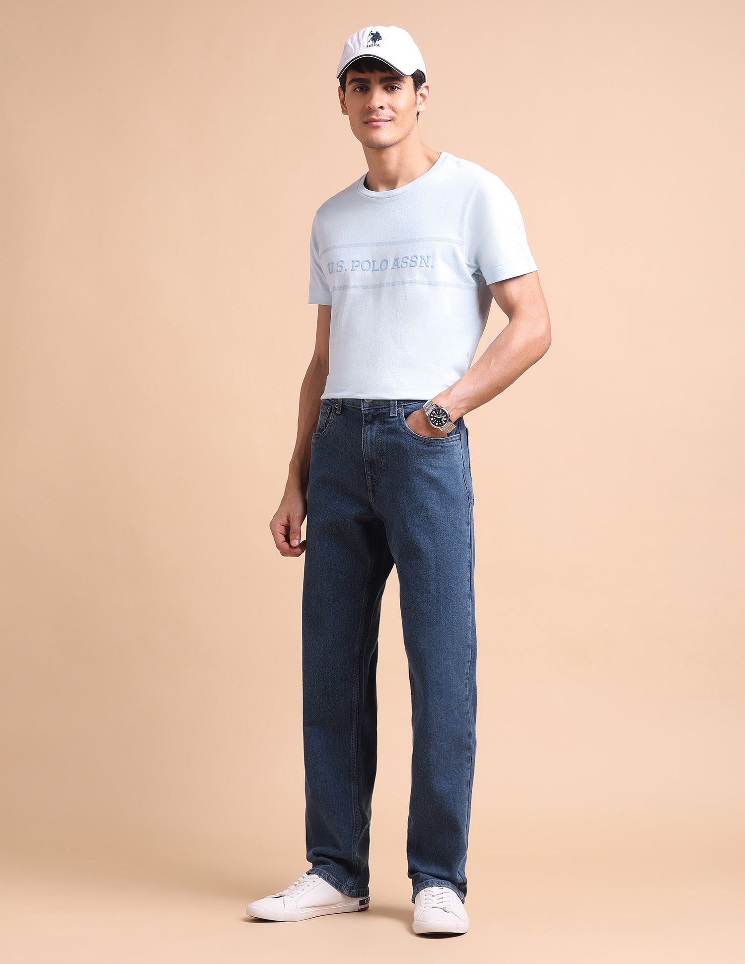 Shawn Relaxed Fit Blue Jeans Blue - U.S. POLO ASSN. | Large