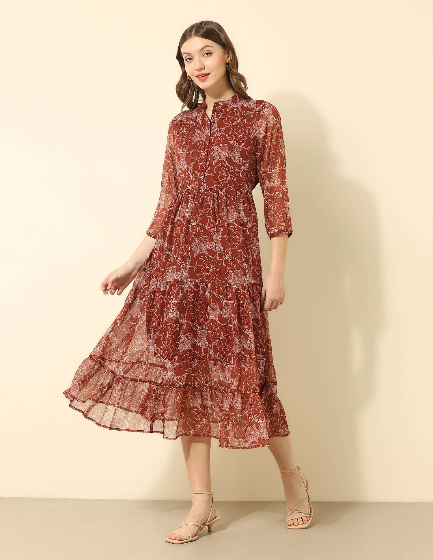 Floral Printed Midi Dress Multi-colour - U.S. POLO ASSN. | Large