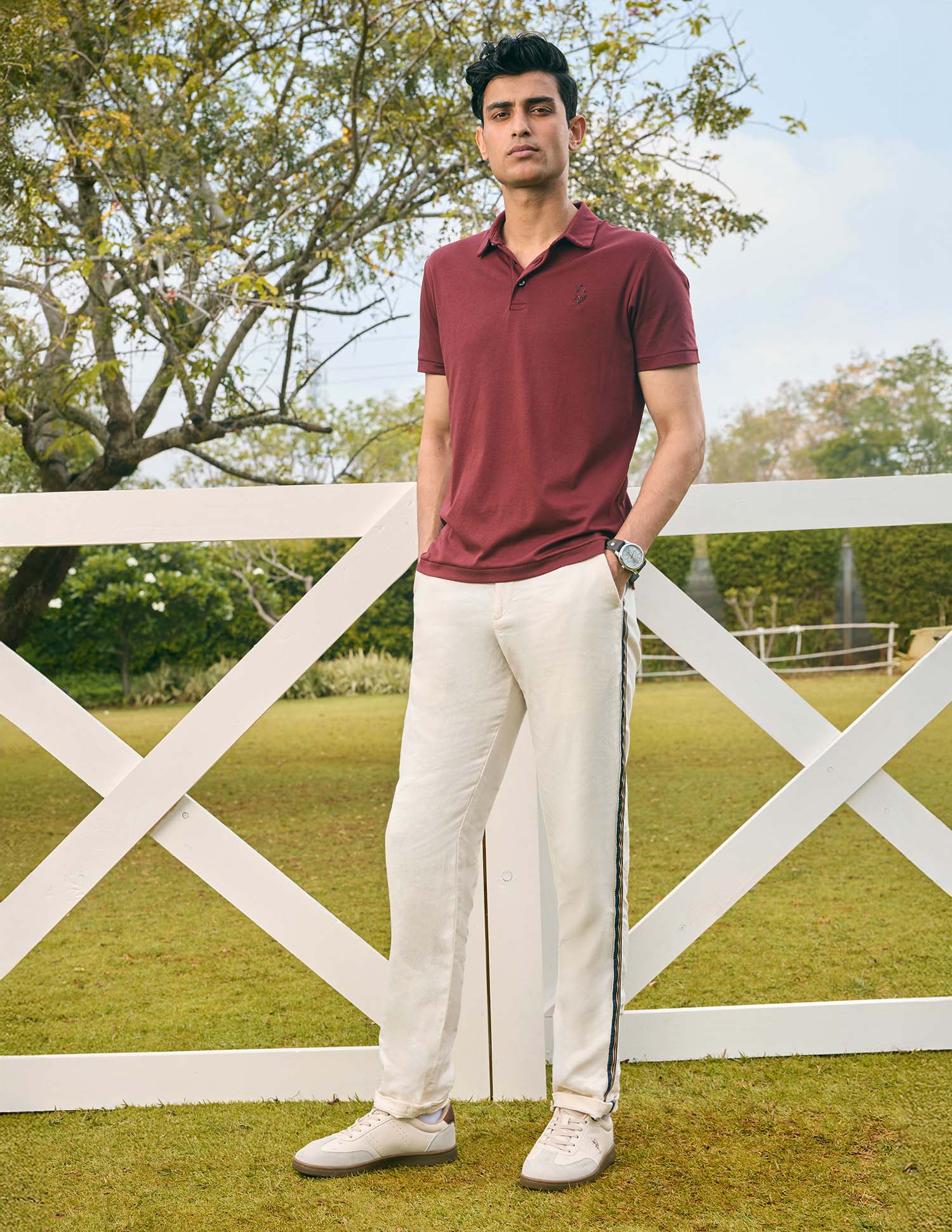 Pacho X Slim Fit Solid Polo Shirt Maroon - U.S. POLO ASSN. | Large