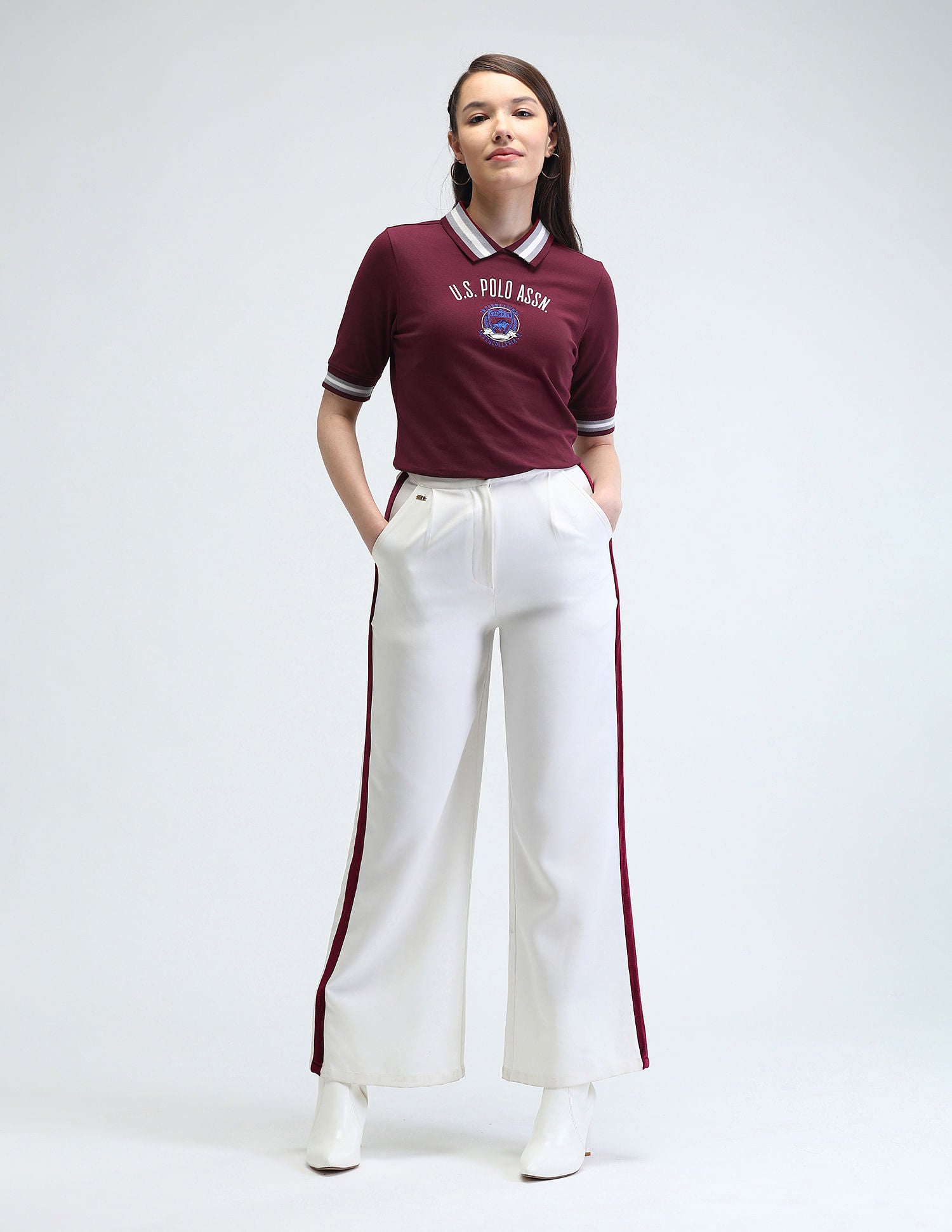Varsity Logo Polo Shirt Maroon - U.S. Polo Assn. India | Large