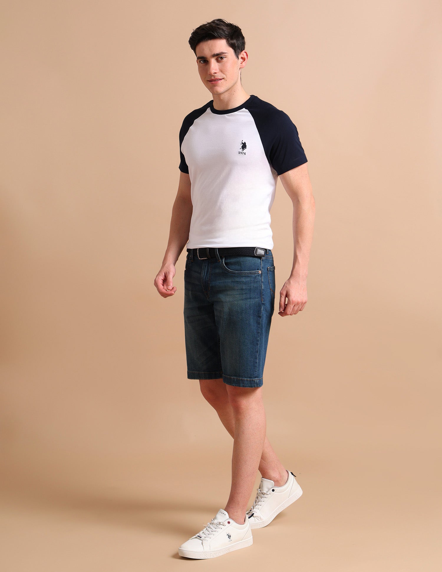 Varsity Colour Block T-Shirt White - U.S. POLO ASSN. | Large