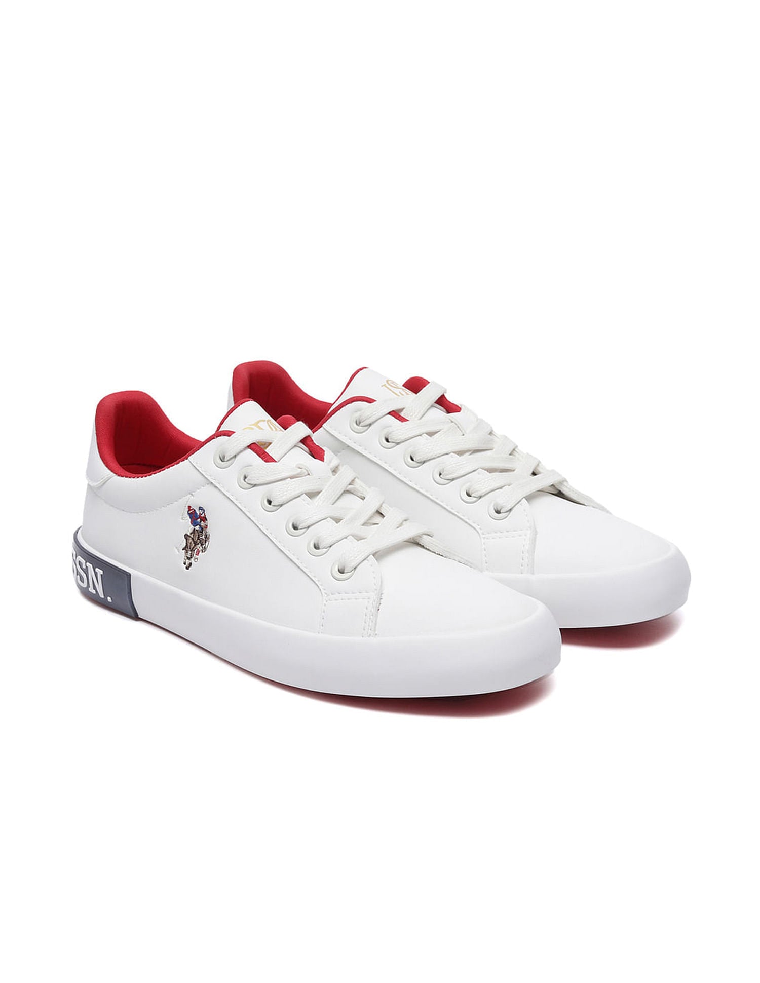 Women Round Toe Logo Aubrey 2.0 Sneakers White - U.S. Polo Assn. India | Large