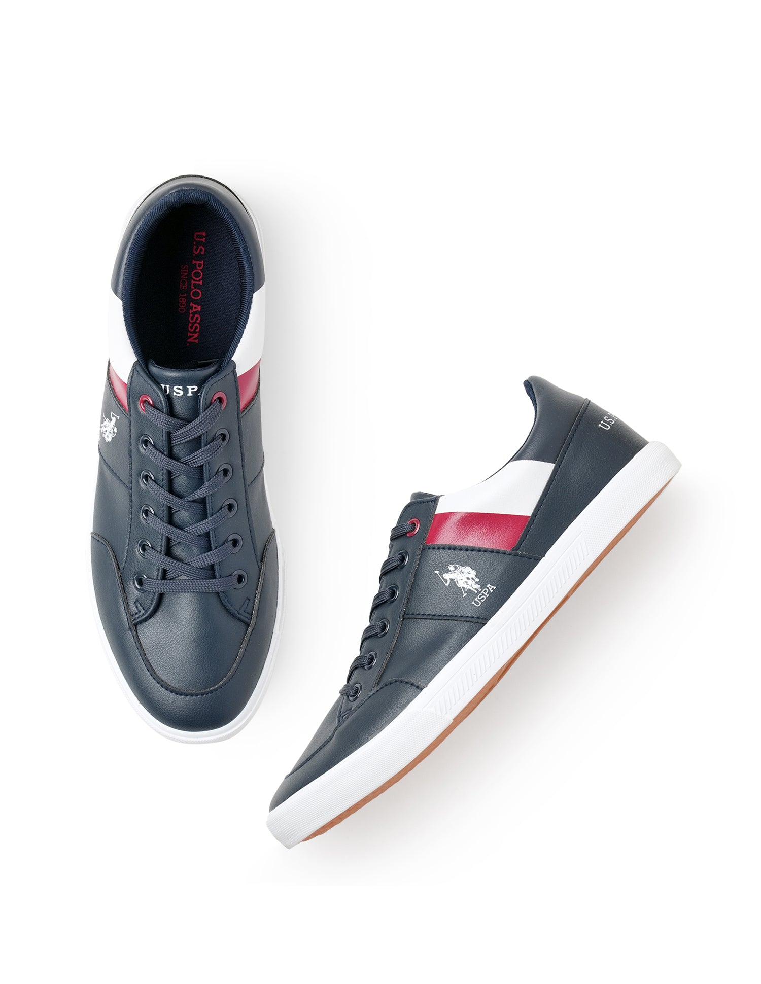 Men Abstract Narlin Sneakers Black - U.S. Polo Assn. India | Large