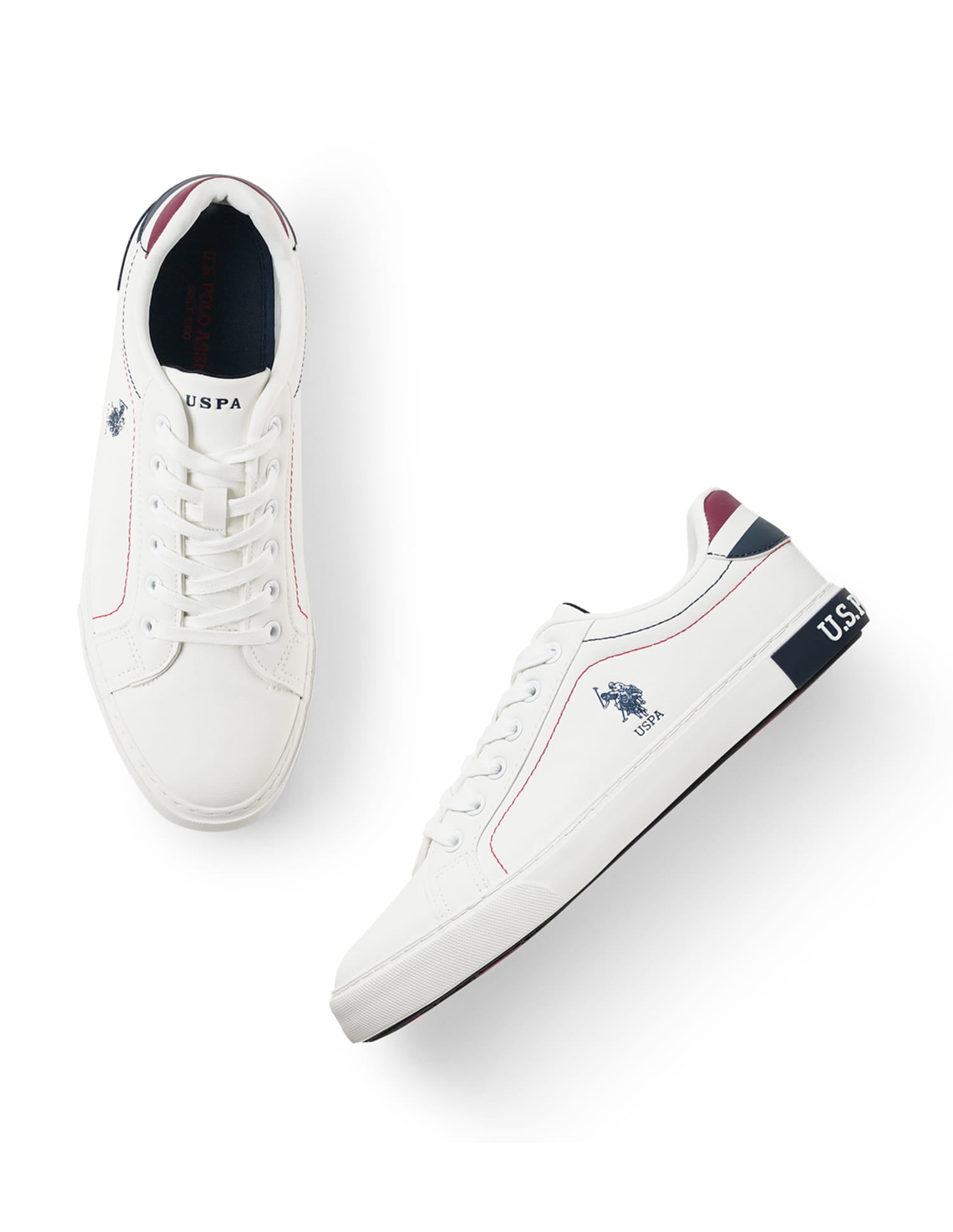 Men Solid Rojas 5.0 Sneakers White - U.S. Polo Assn. India | Large