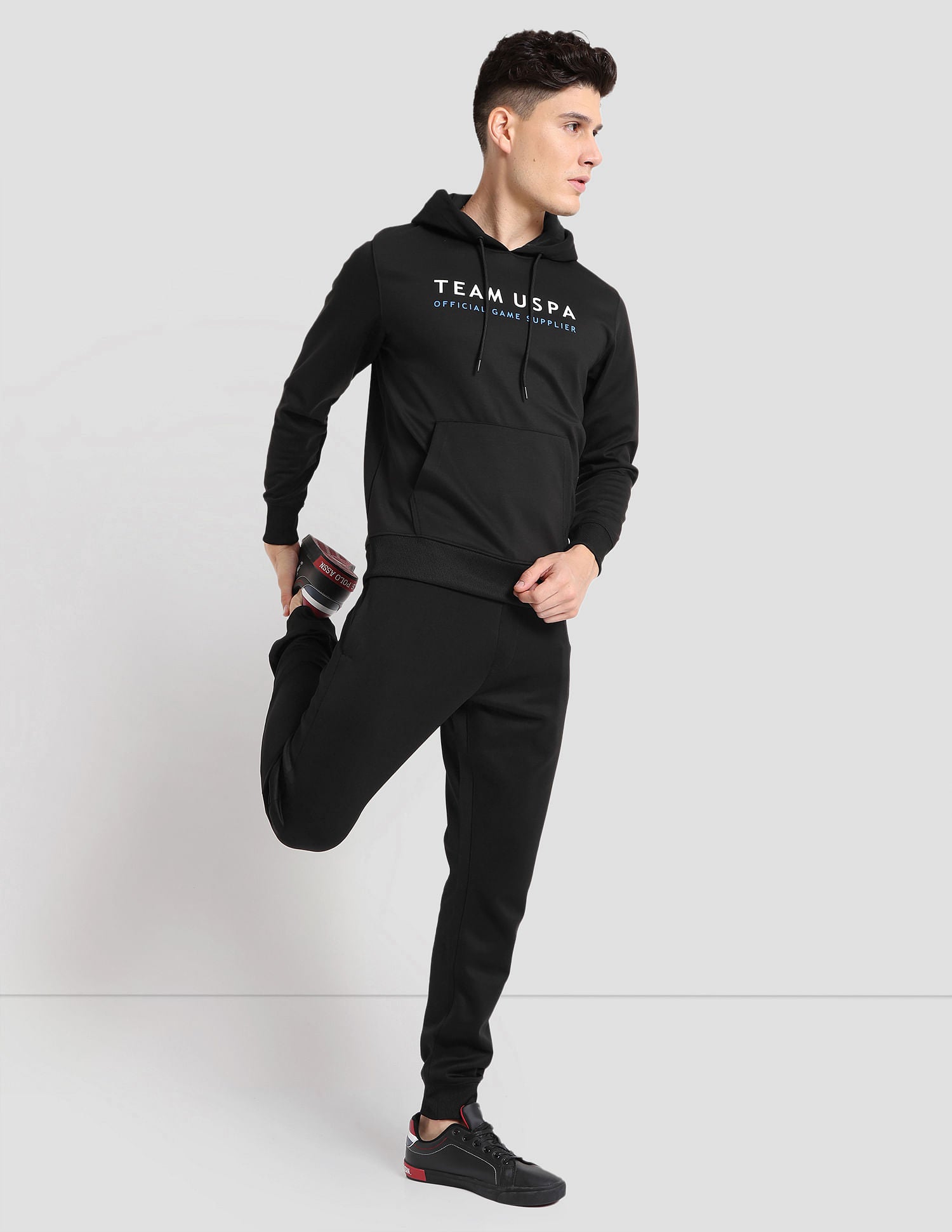 Essential Training Hoodie Black - U.S. POLO ASSN. | Large