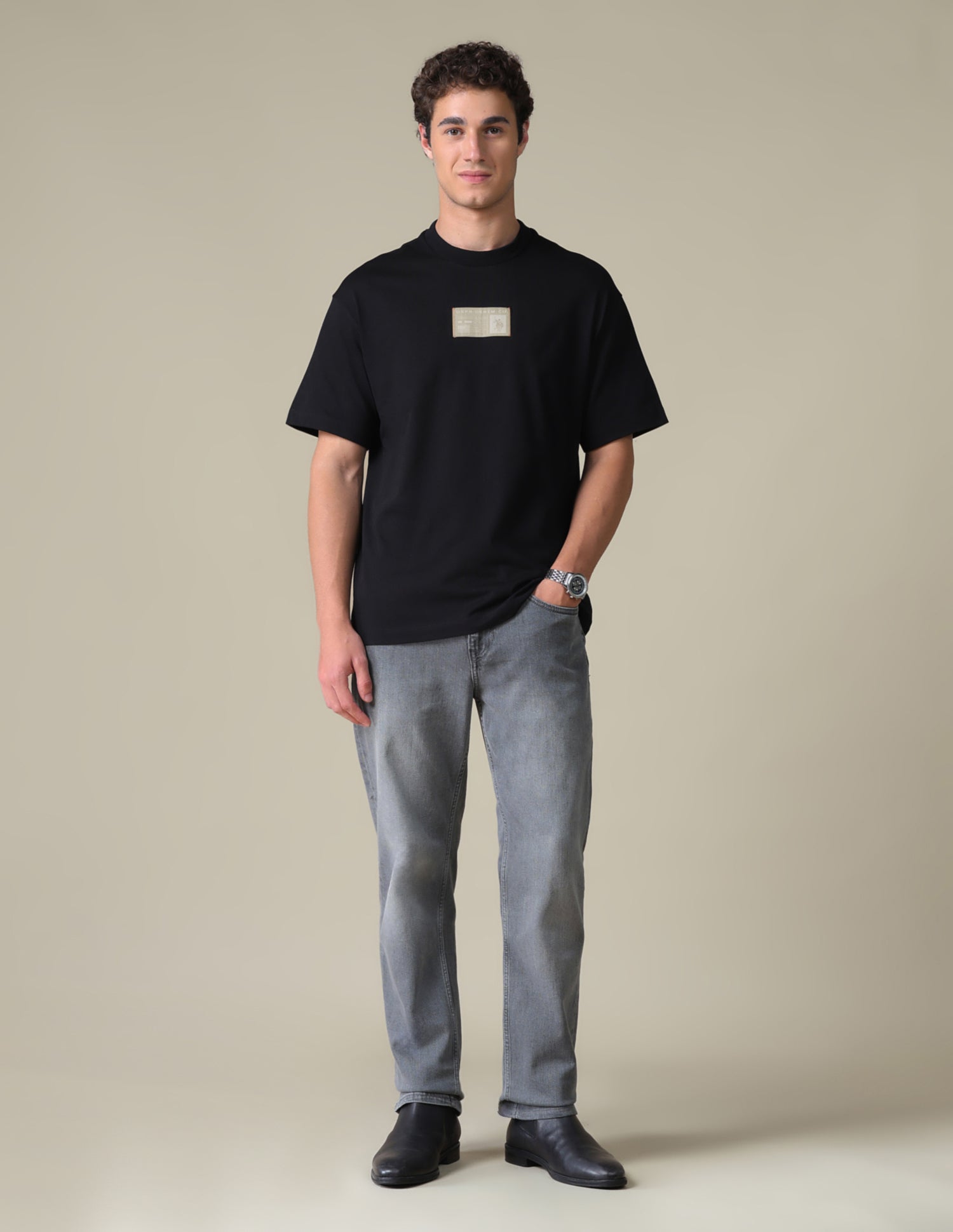 Relaxed Fit Solid T-Shirt Black - U.S. Polo Assn. India | Large