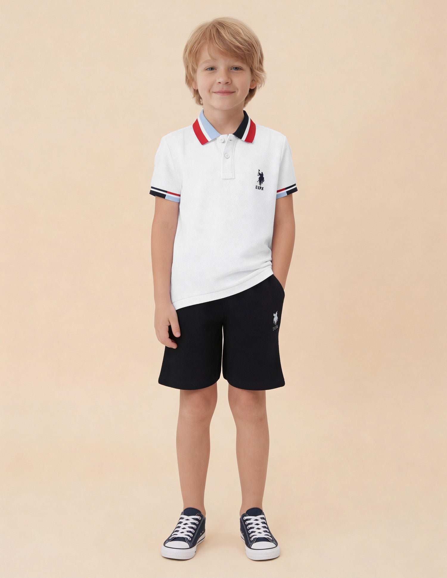 Solid Regular Fit Polo Shirt White - U.S. Polo Assn. India | Large