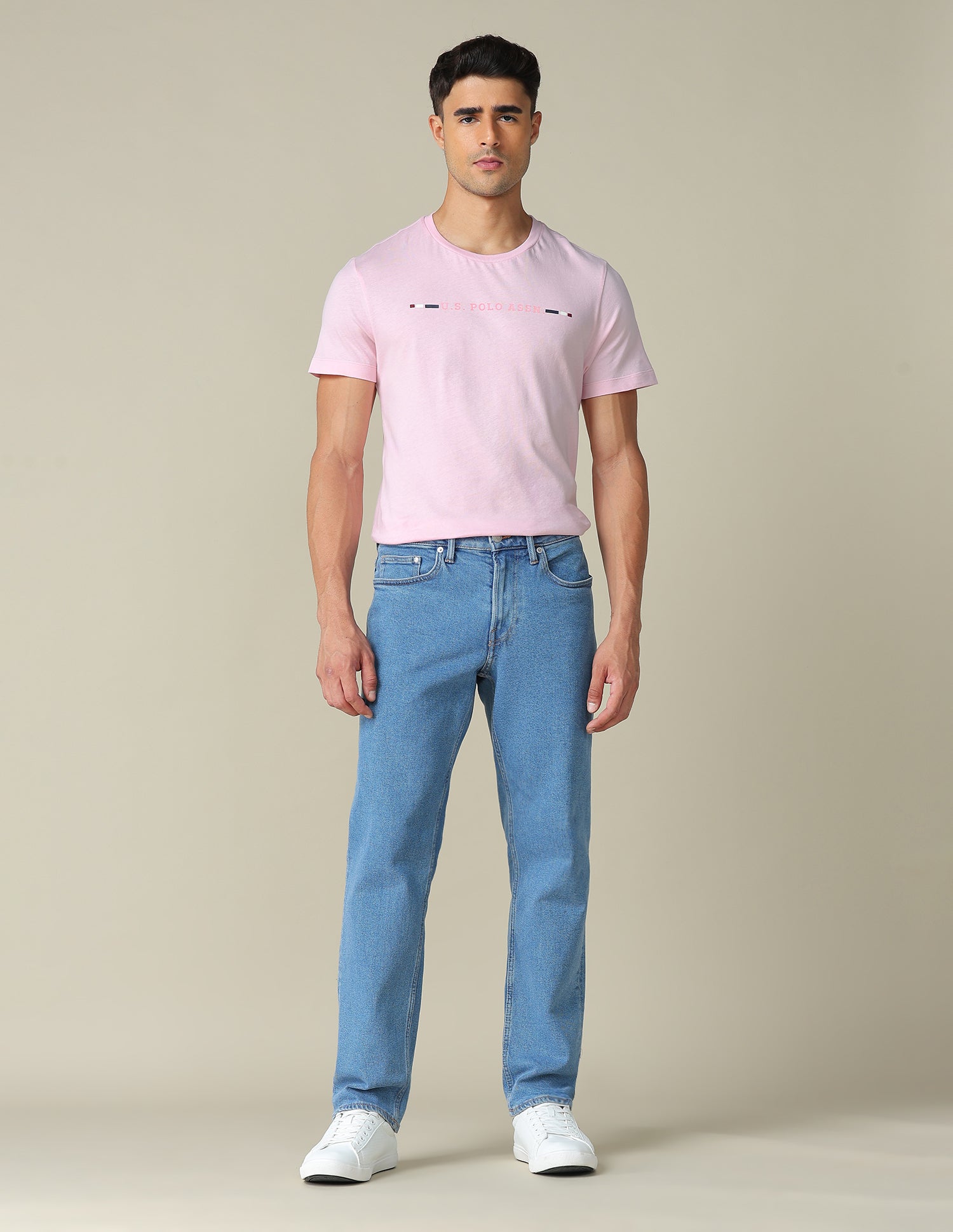 Pure Cotton Regular Fit T Shirt Pink - U.S. POLO ASSN. | Large