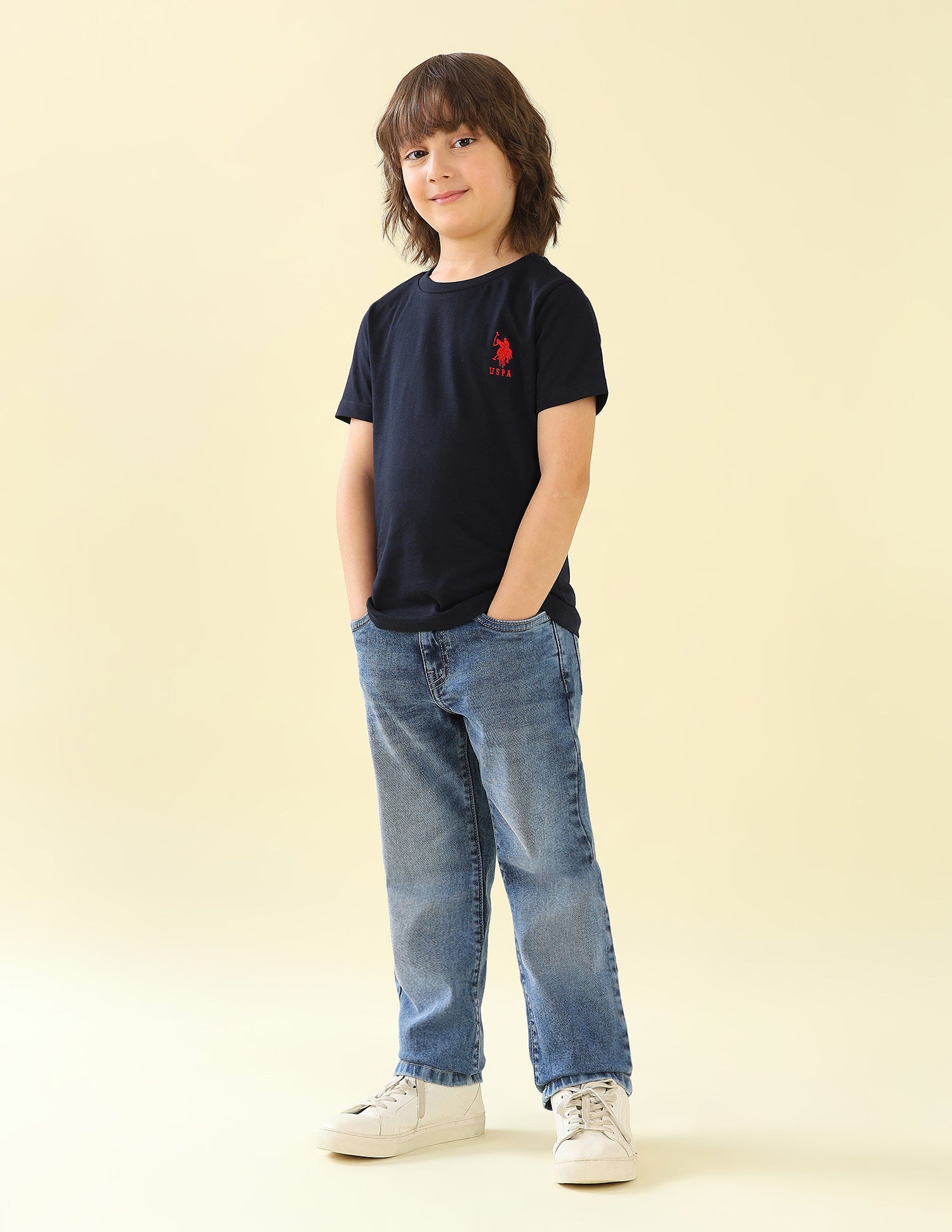 Solid Regular Fit T-Shirt Navy - U.S. Polo Assn. India | Large